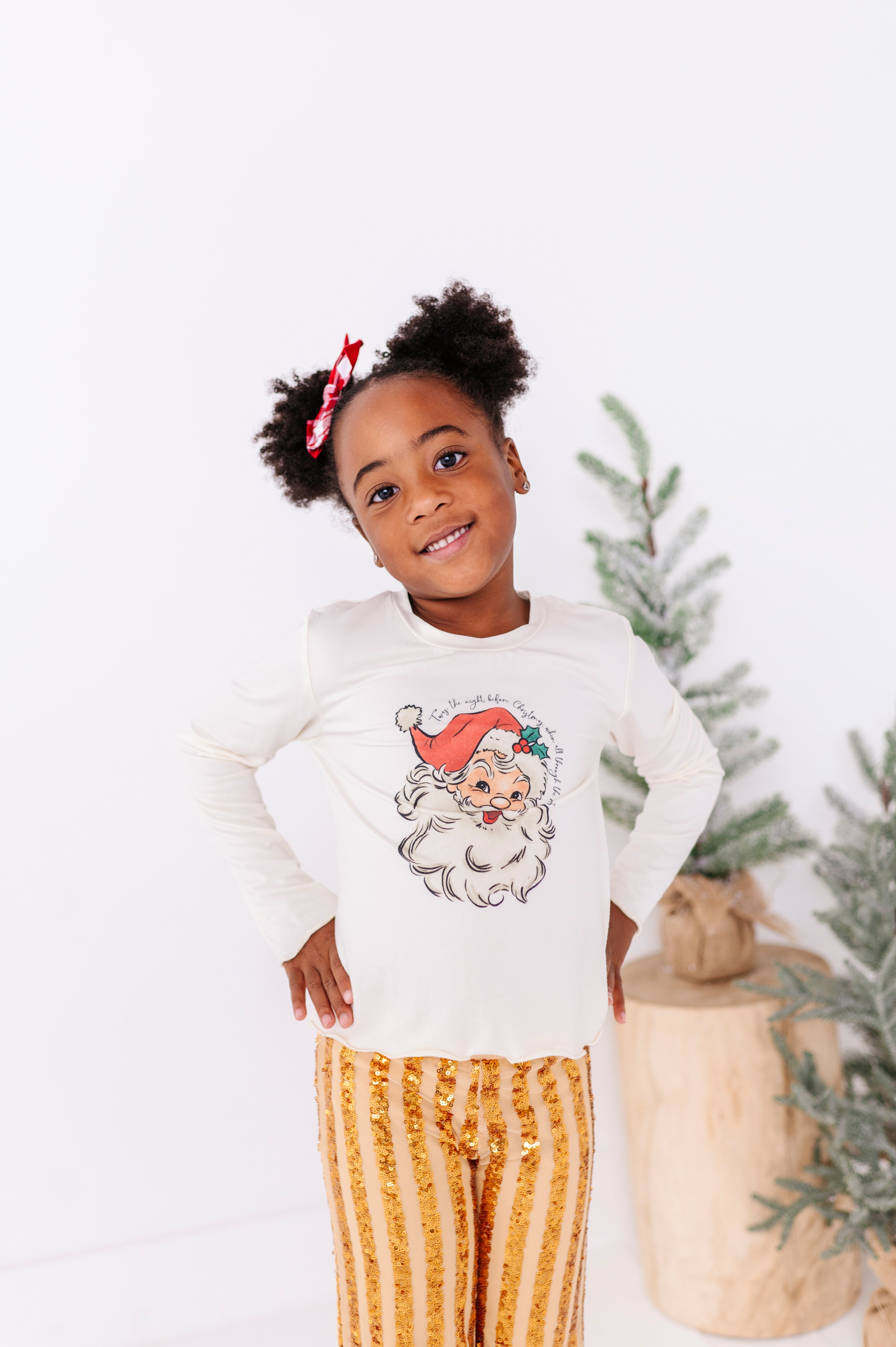 Jolly Santa Top| Bamboo Long Sleeve