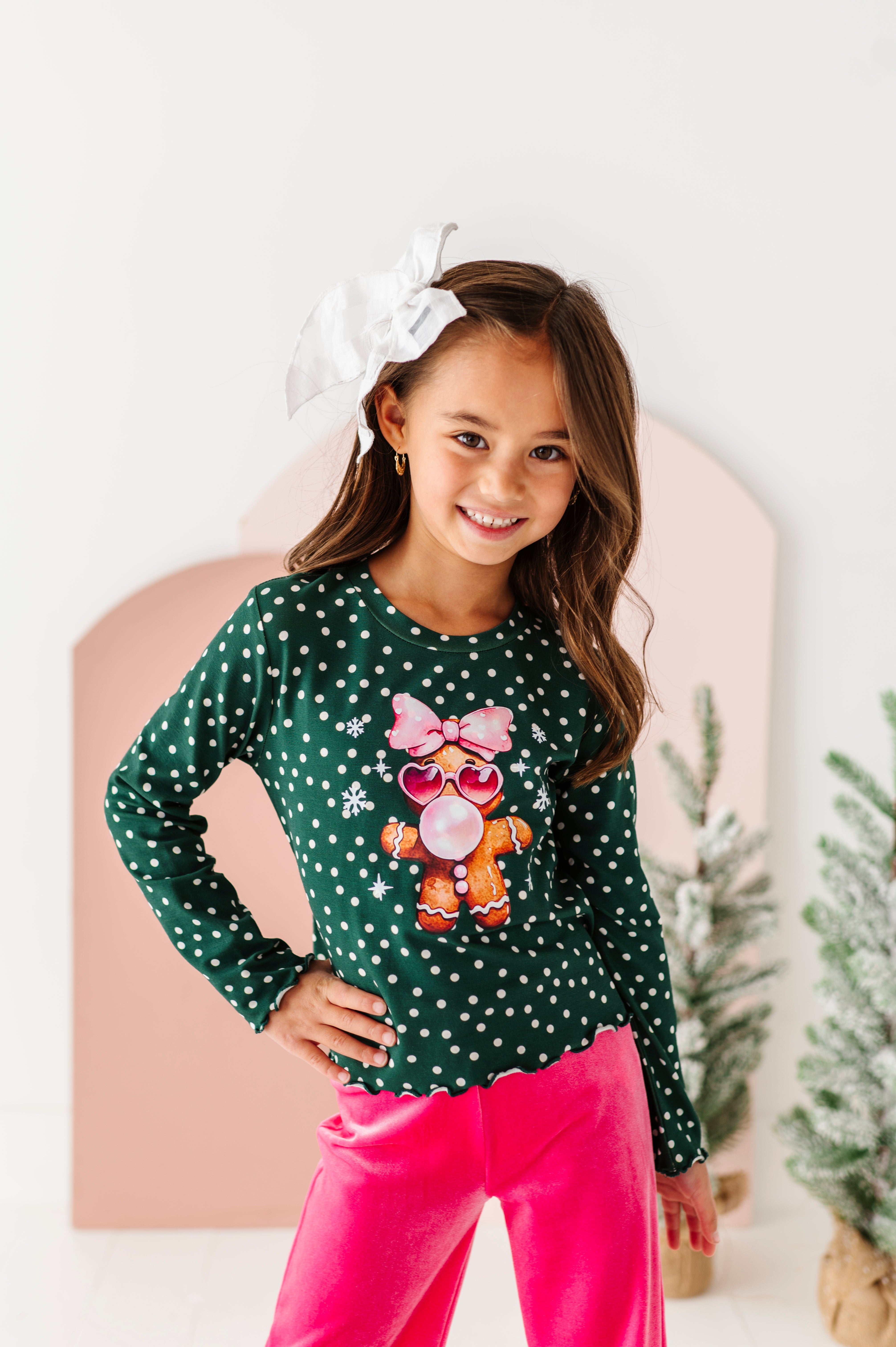 Bubblegum Gingerbread Top| Bamboo Long Sleeve