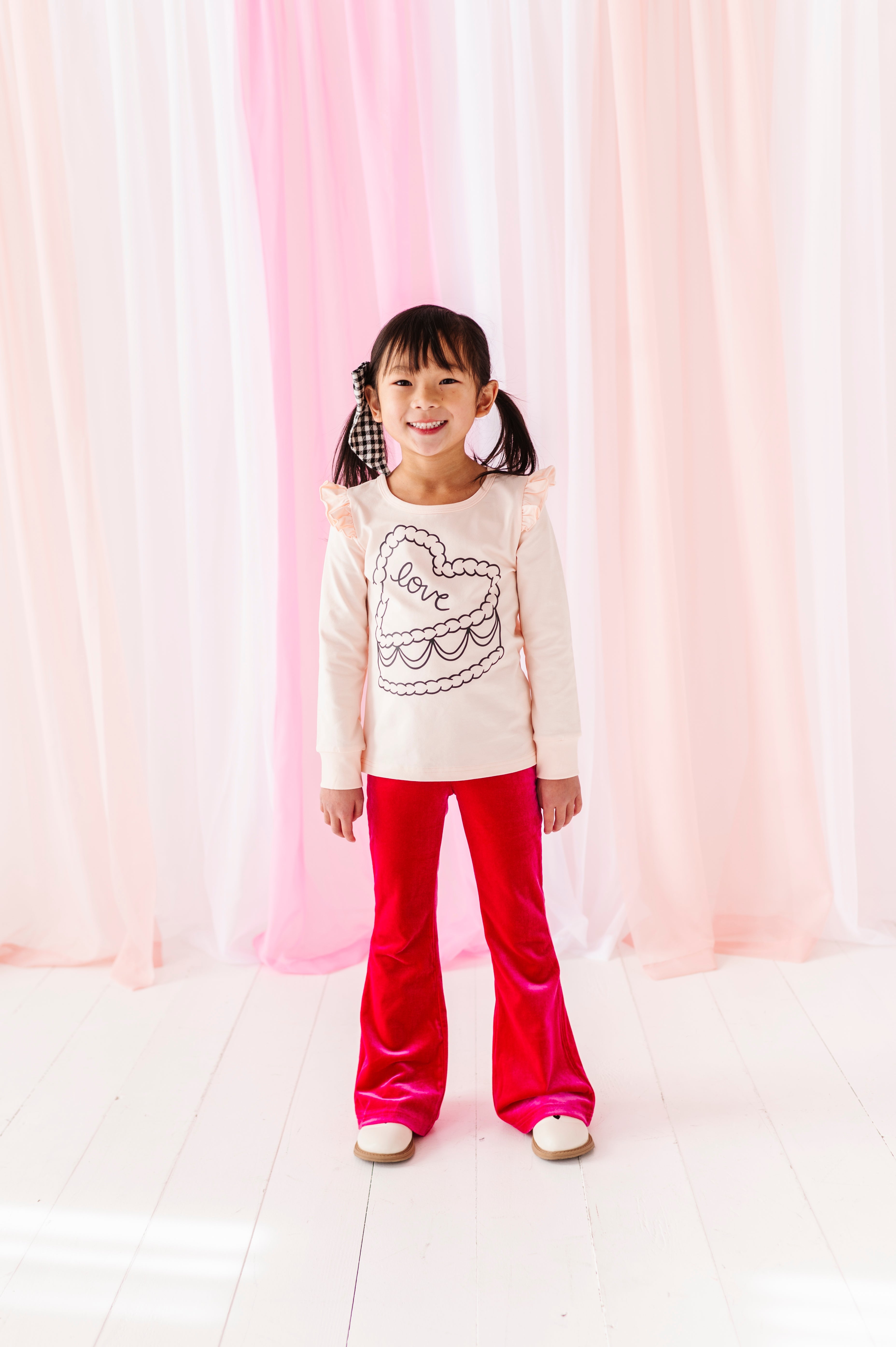 Love Cake | Pink Ruffle Long Sleeve