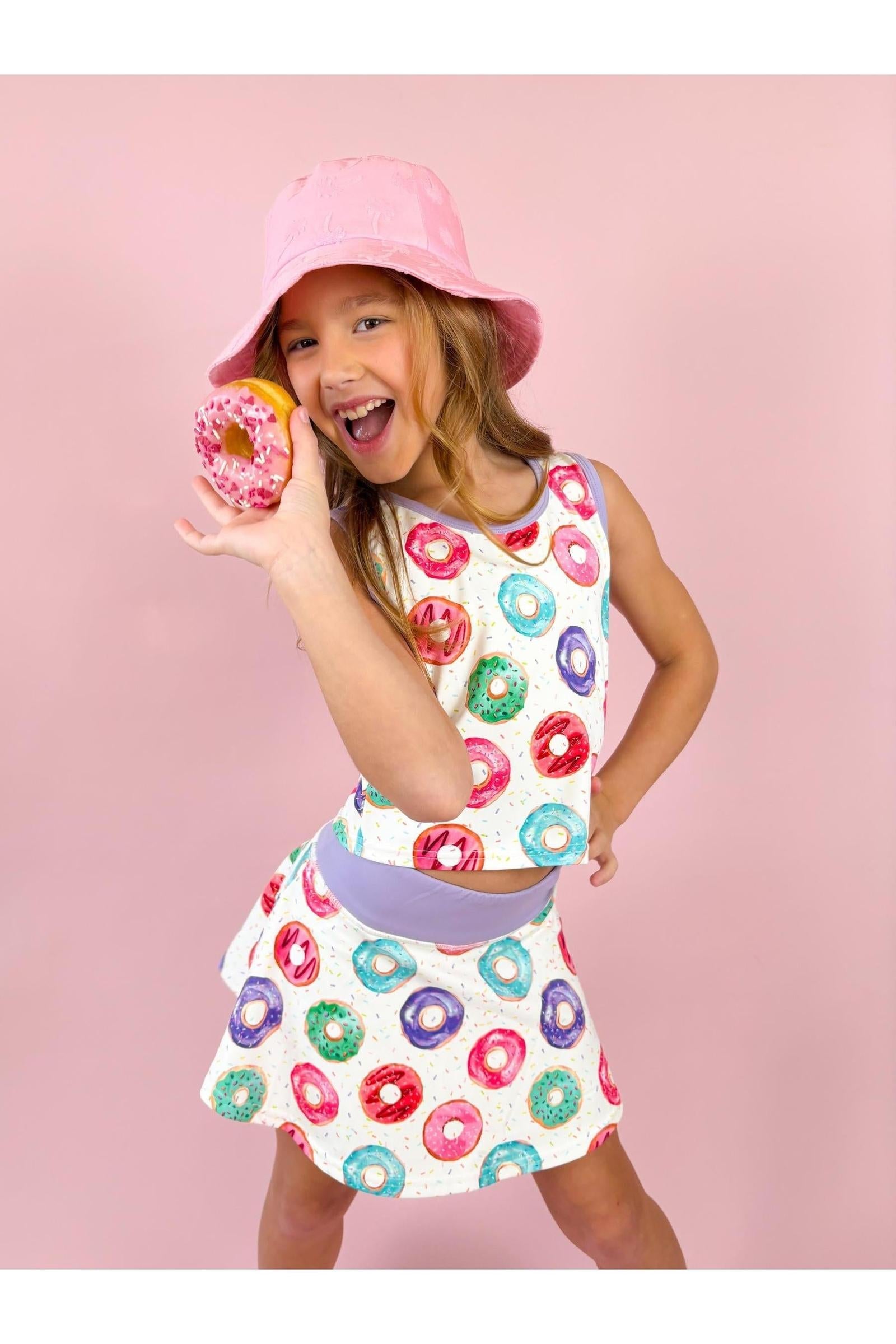 Donut Two-Piece Athletic Tank and Skort Set