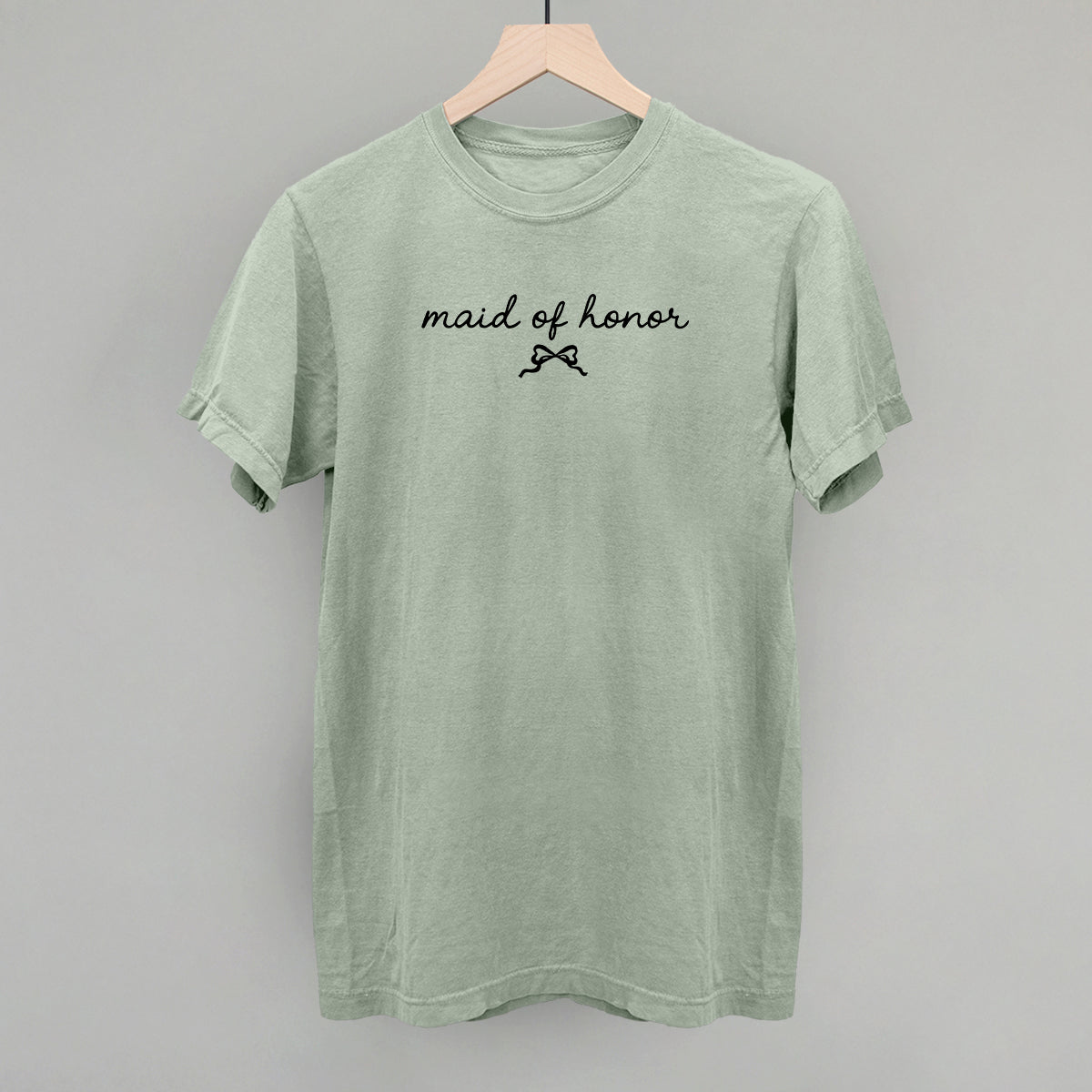 Maid Of Honor Bow + Script - Comfort Colors Tee, Blossom - Bexa Boutique