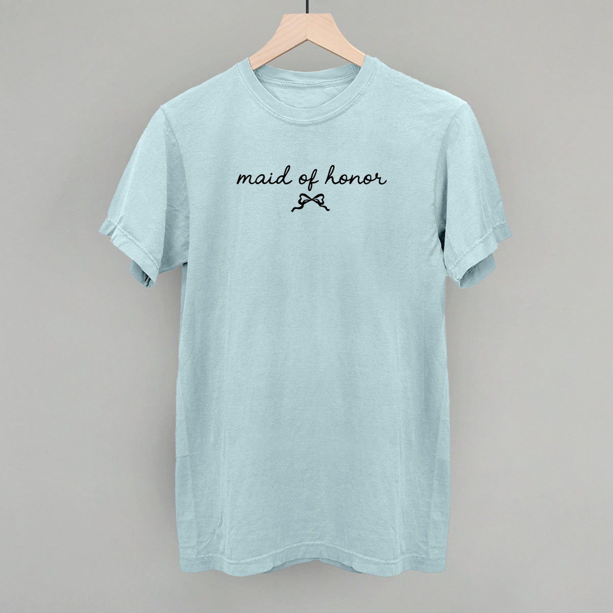 Maid Of Honor Bow + Script - Comfort Colors Tee, Blossom - Bexa Boutique