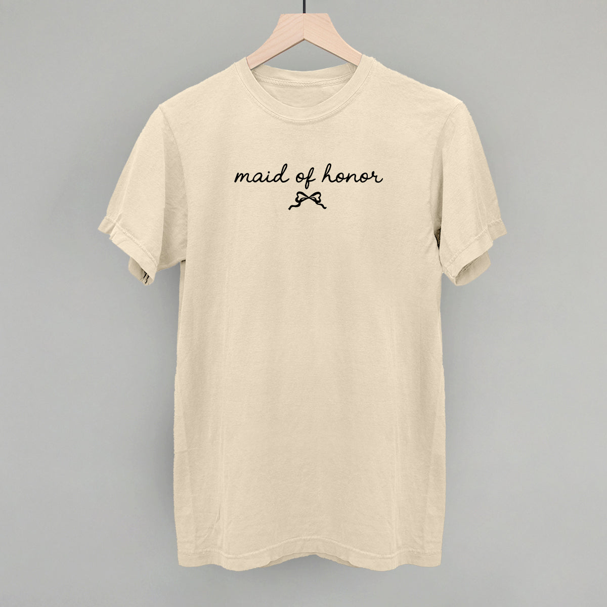 Maid Of Honor Bow + Script - Comfort Colors Tee, Blossom - Bexa Boutique