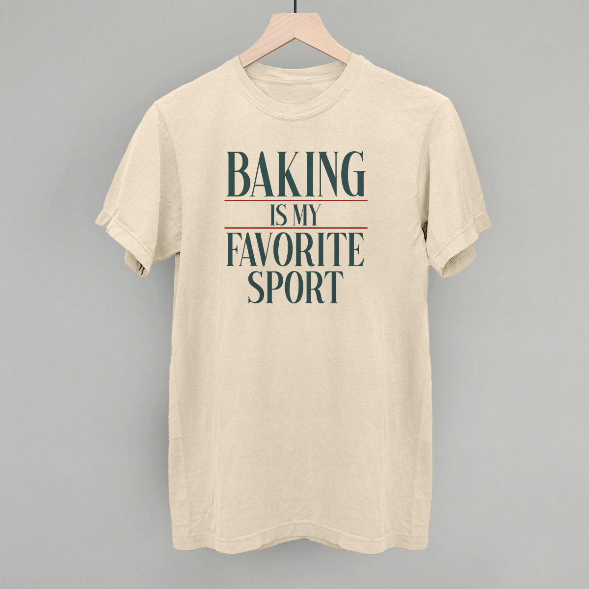 Baking Is My Favorite Sport - Oversized Corded Crew, Moonbeam - Bexa Boutique