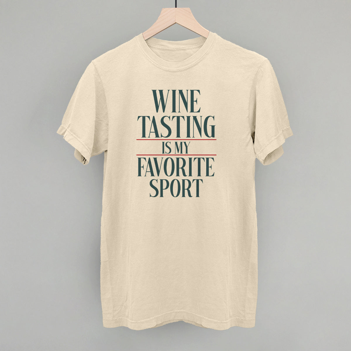 Wine Tasting Is My Favorite Sport - Sweatshirt, Oatmeal - Bexa Boutique