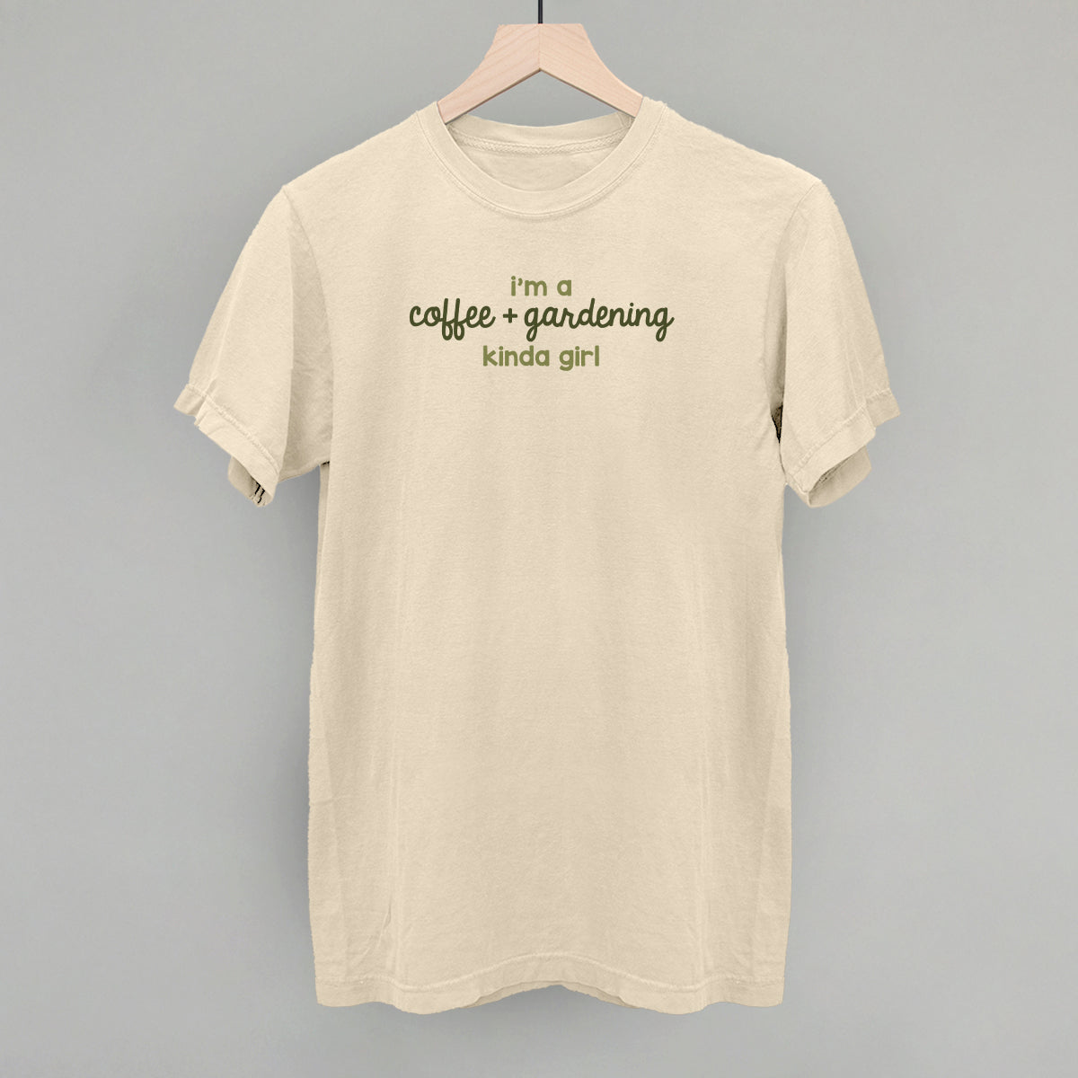 I'm A Coffee + Gardening Kinda Girl - Tee, Natural - Bexa Boutique