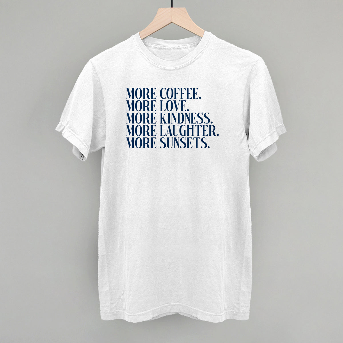More Coffee More Love - Oversized Boxy Crew, Nantucket Breeze - Bexa Boutique