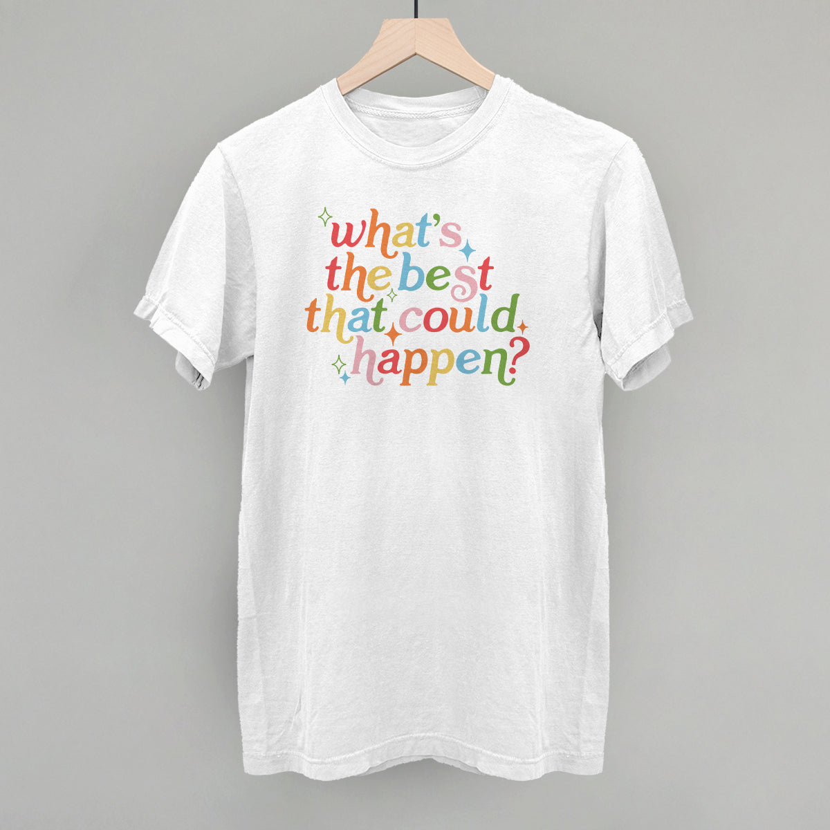 What's The Best That Could Happen - Oversized Corded Crew, White - Bexa Boutique