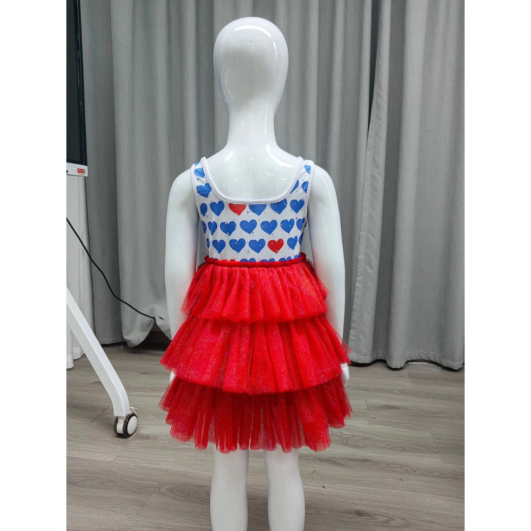 Sparkly Fourth of July Tulle Dress