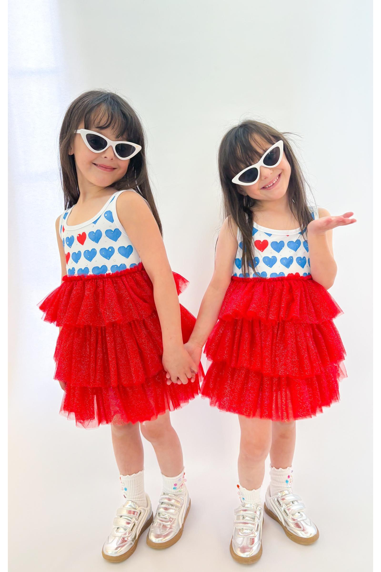 Sparkly Fourth of July Tulle Dress