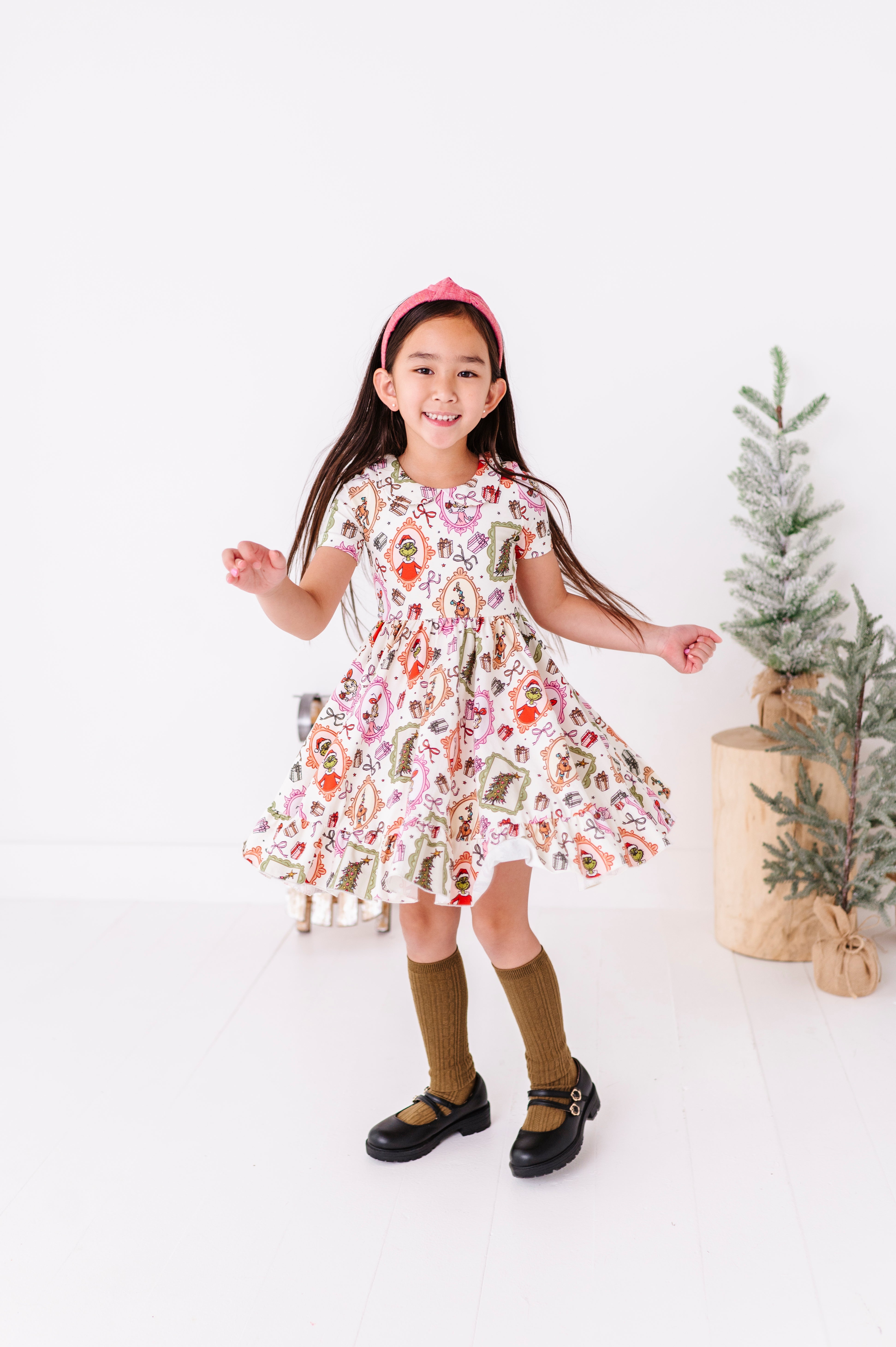 Framed Grinch | Collard Twirl Dress