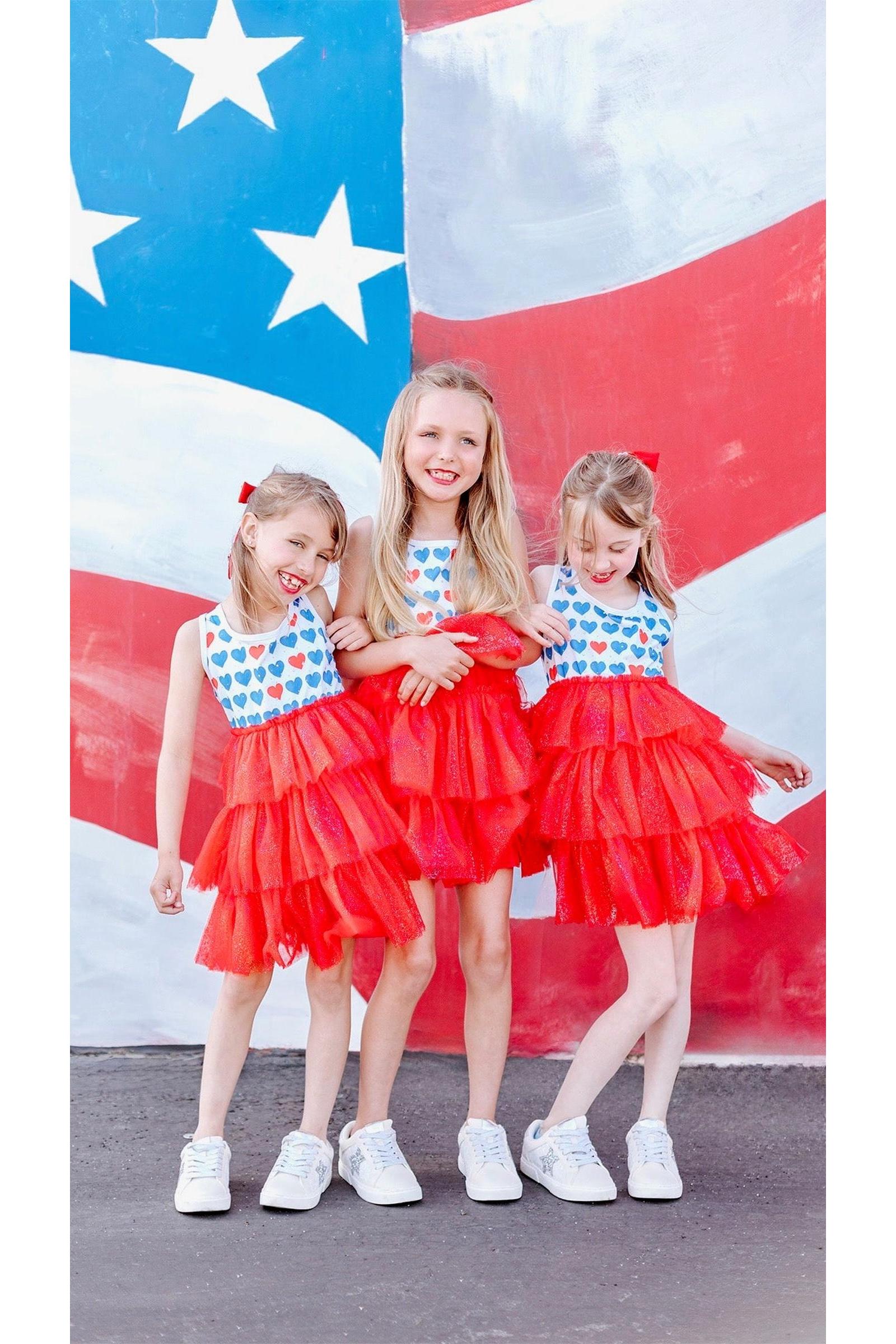 Sparkly Fourth of July Tulle Dress