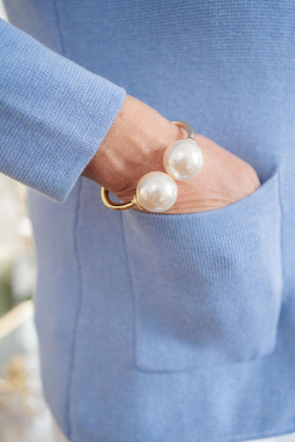 Brooke Pearl Bangle - Bexa Boutique