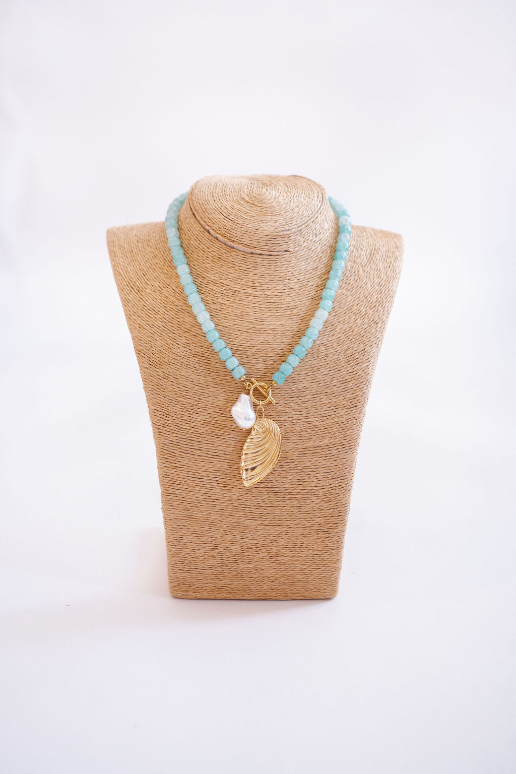 Macie Beaded Necklace - Shell - Bexa Boutique