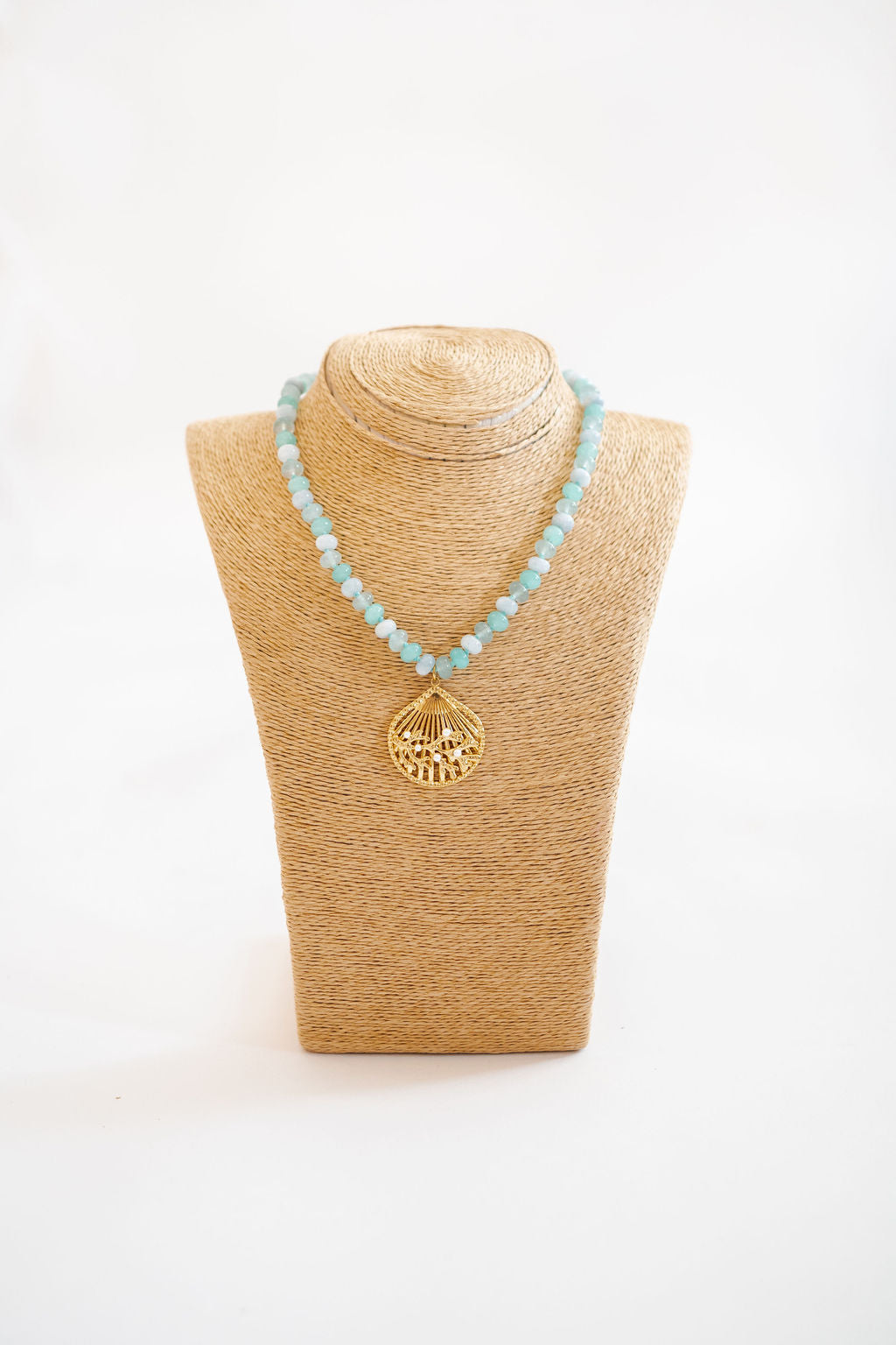 Macie Beaded Necklace - Shell - Bexa Boutique