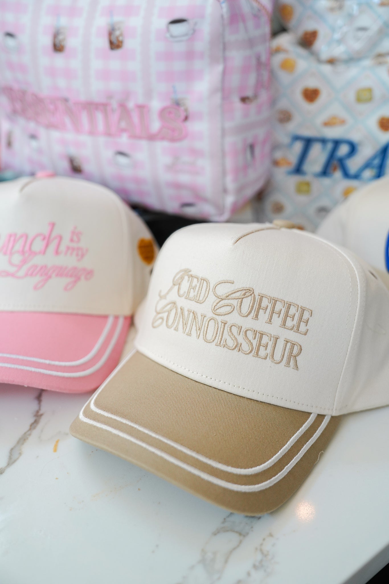 Iced Coffee Connoisseur - Tan Vintage Trucker Hat