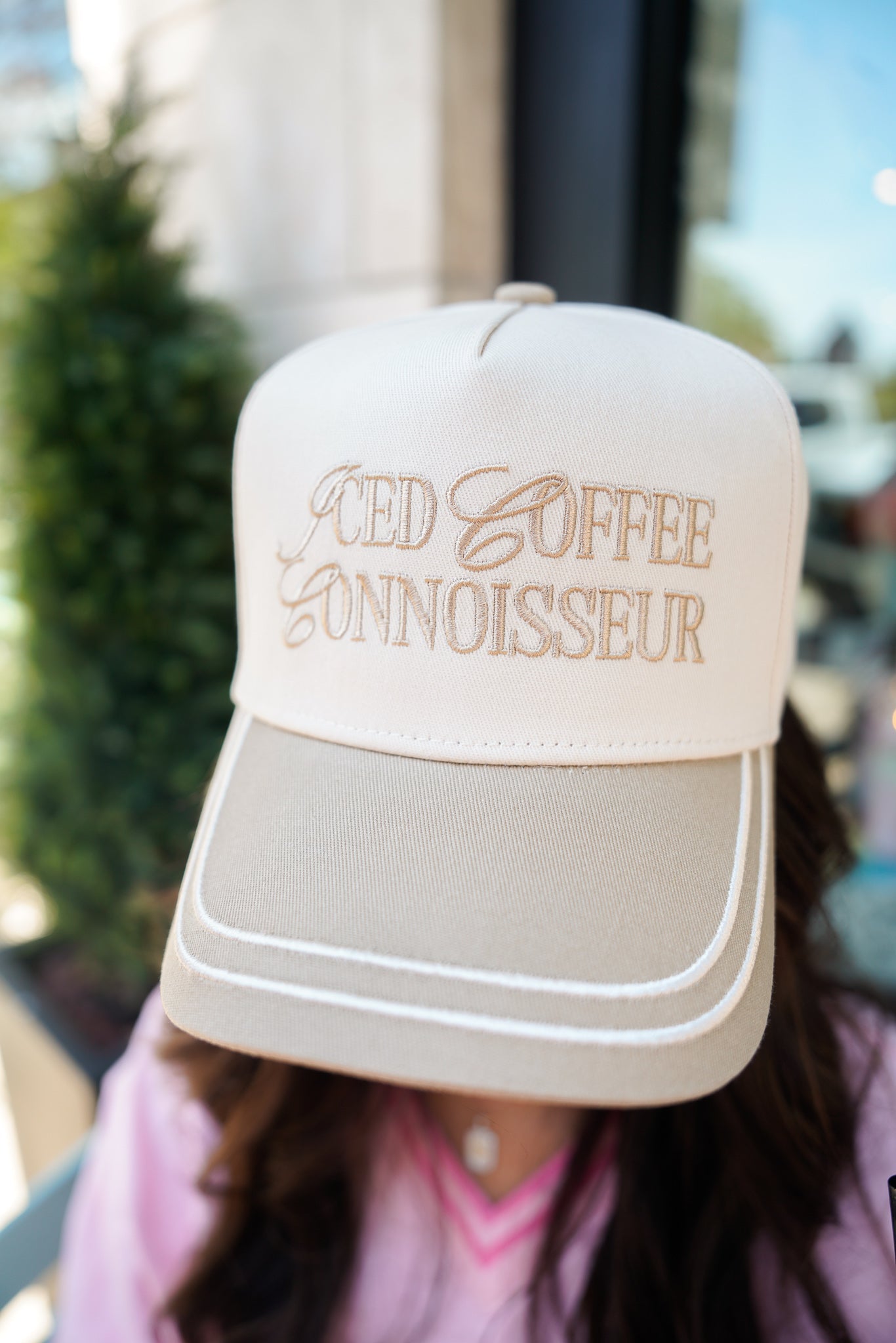 Iced Coffee Connoisseur - Tan Vintage Trucker Hat