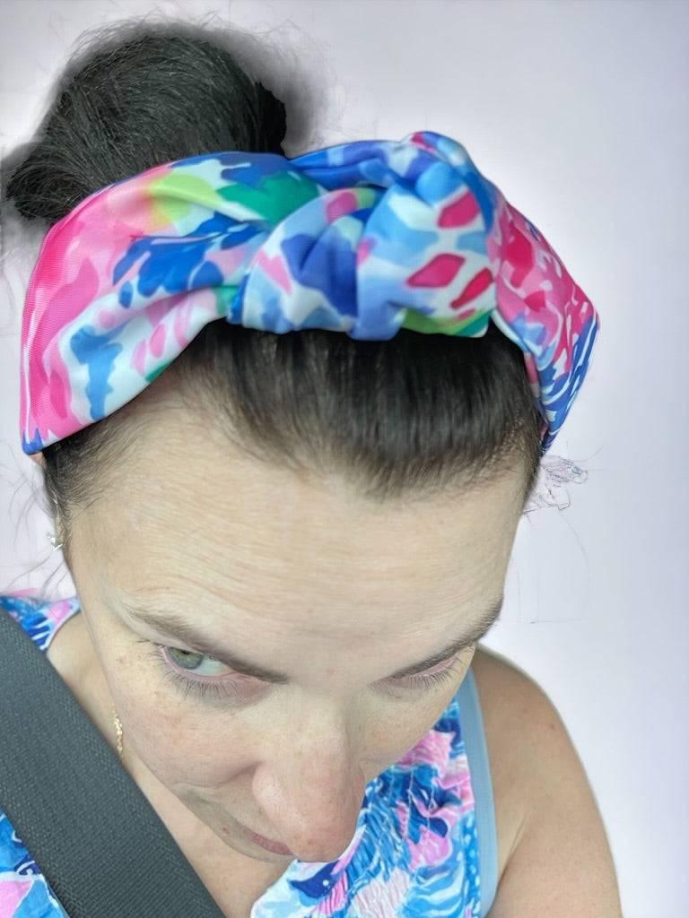 Palm Beach Raspberry Splash Love Plain Knotted Headband - Bexa Boutique