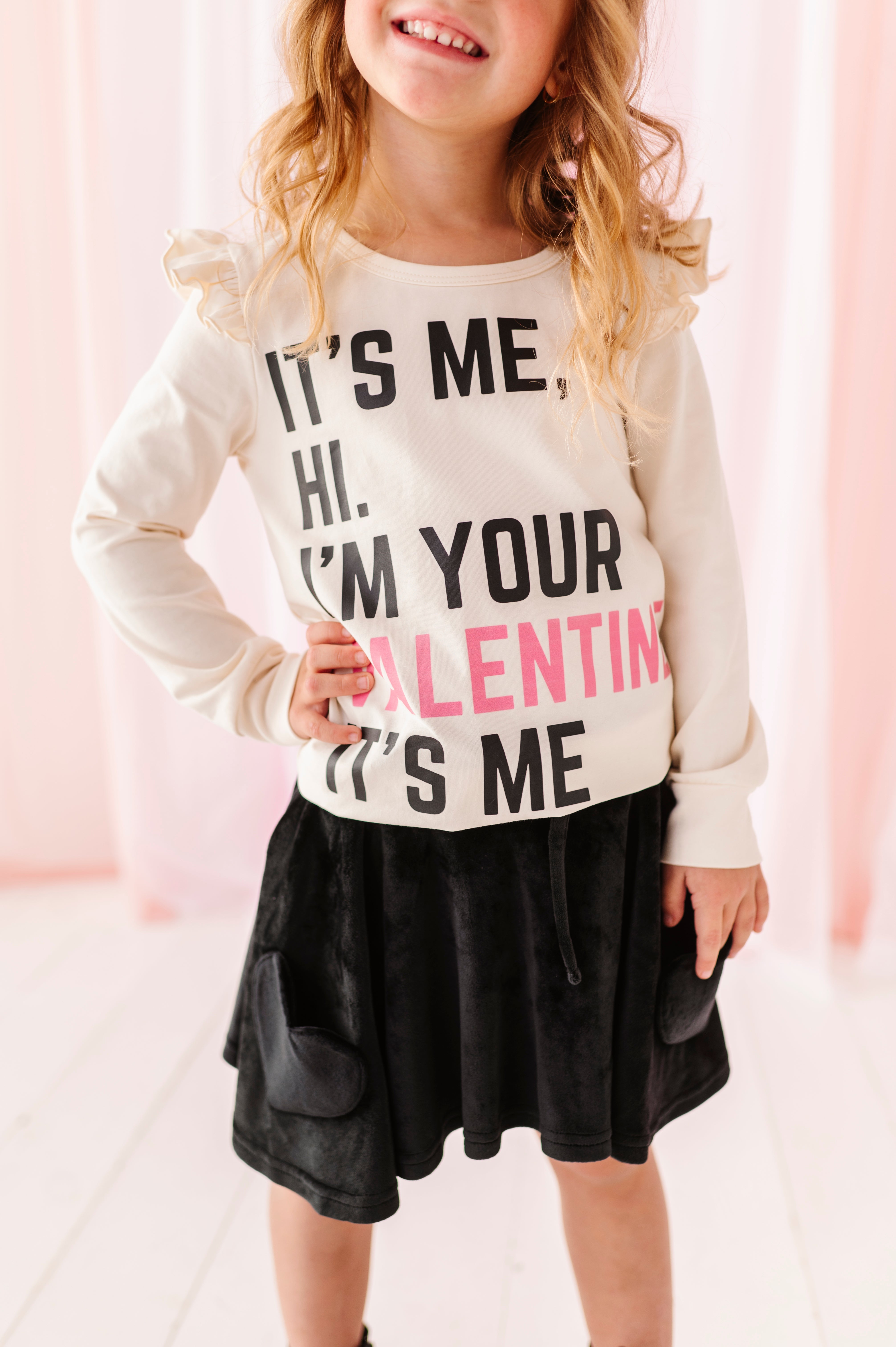 It’s Me, Valentine | Cream Ruffle Long Sleeve