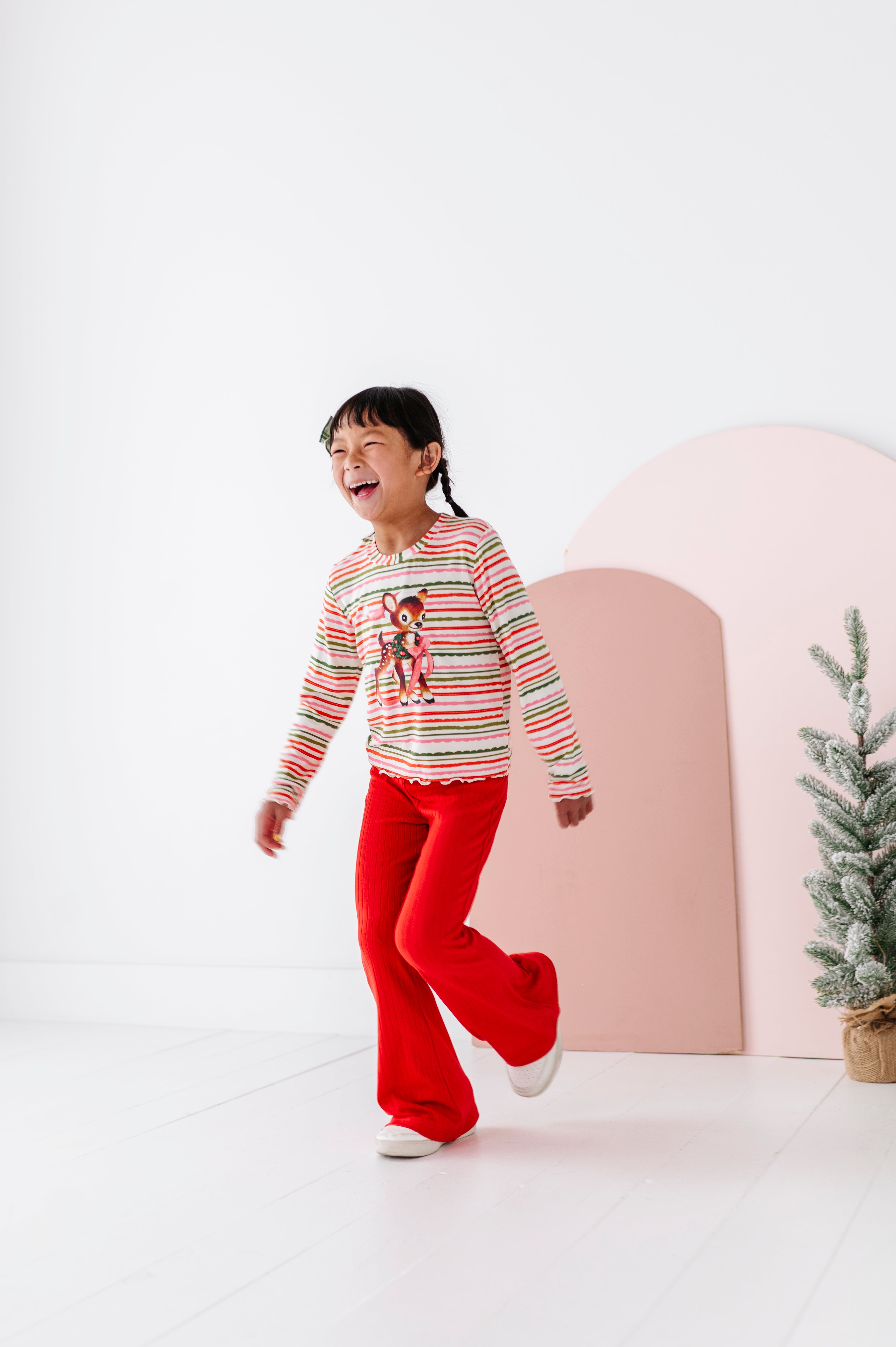 Holly Red Flare Pants | RIBBED FLARES