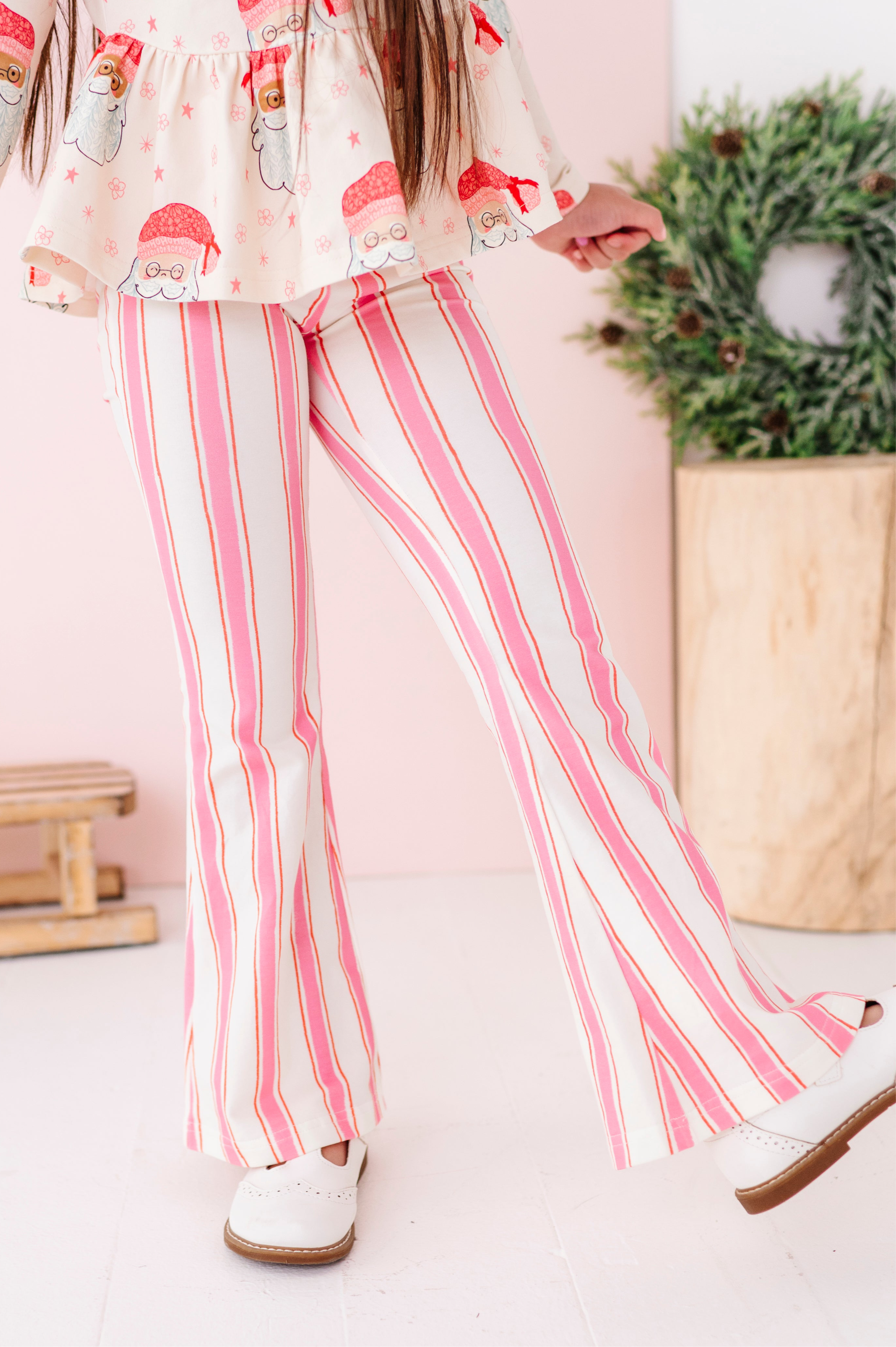 Pink Candy Cane Stripe Pants| FLARES