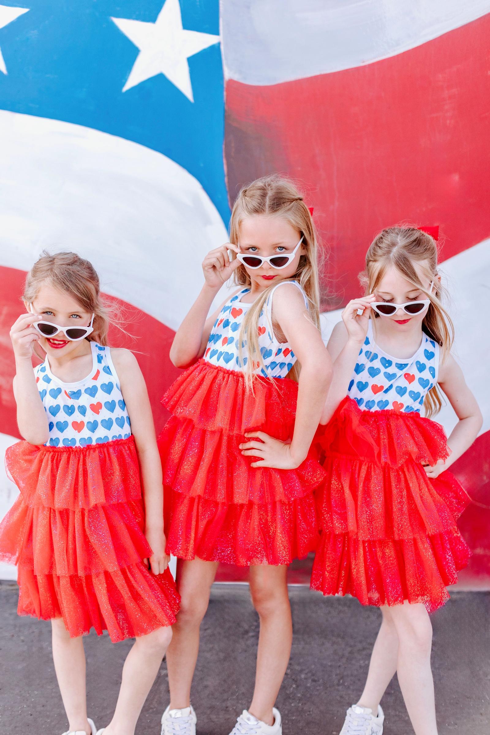Sparkly Fourth of July Tulle Dress