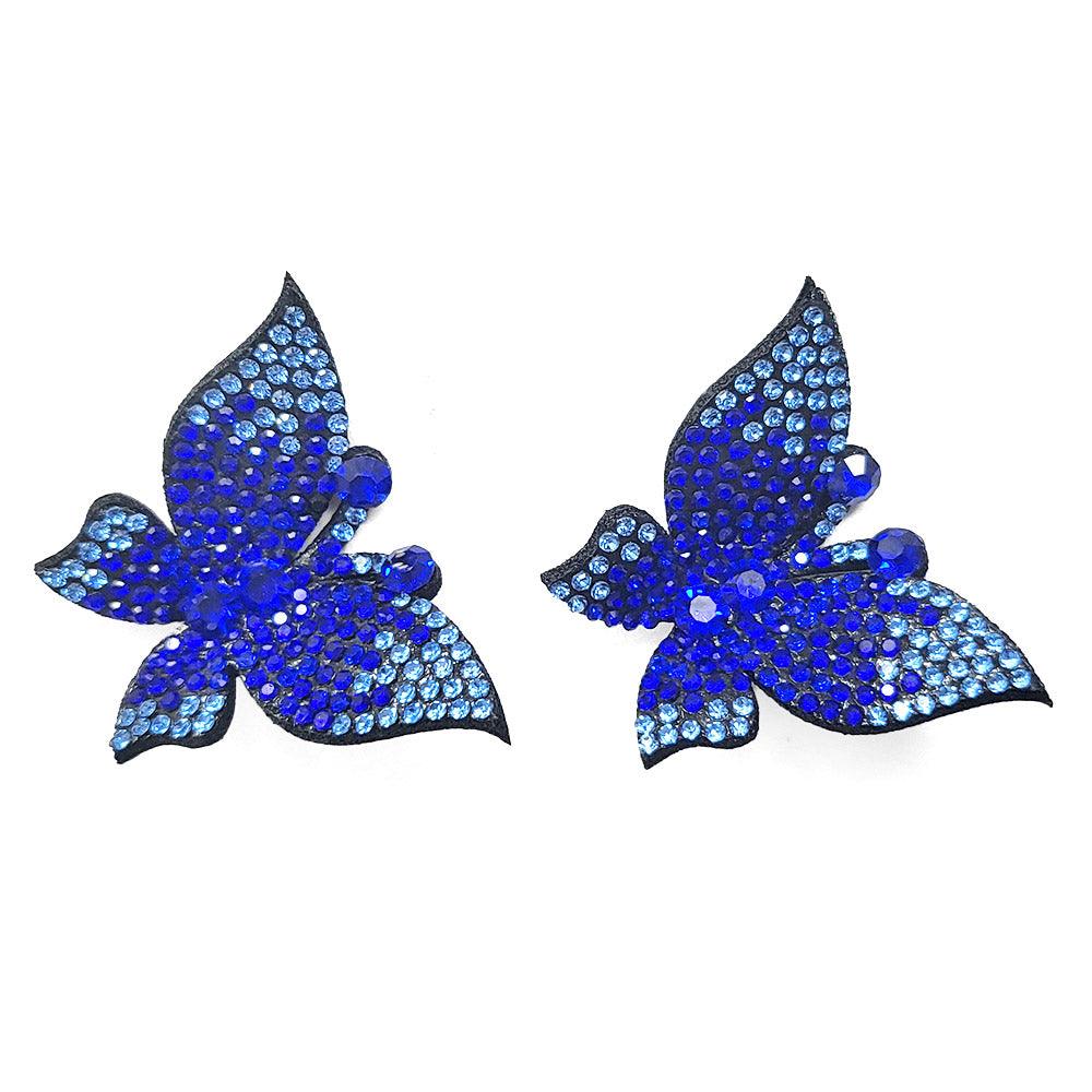 Bling Studded Butterfly Earrings