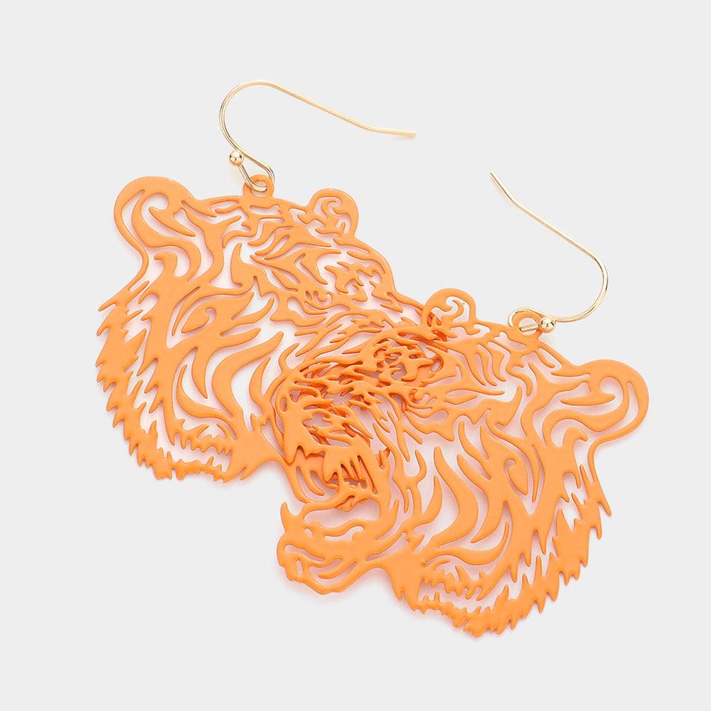 Game Day Cut Out Tiger Earrings