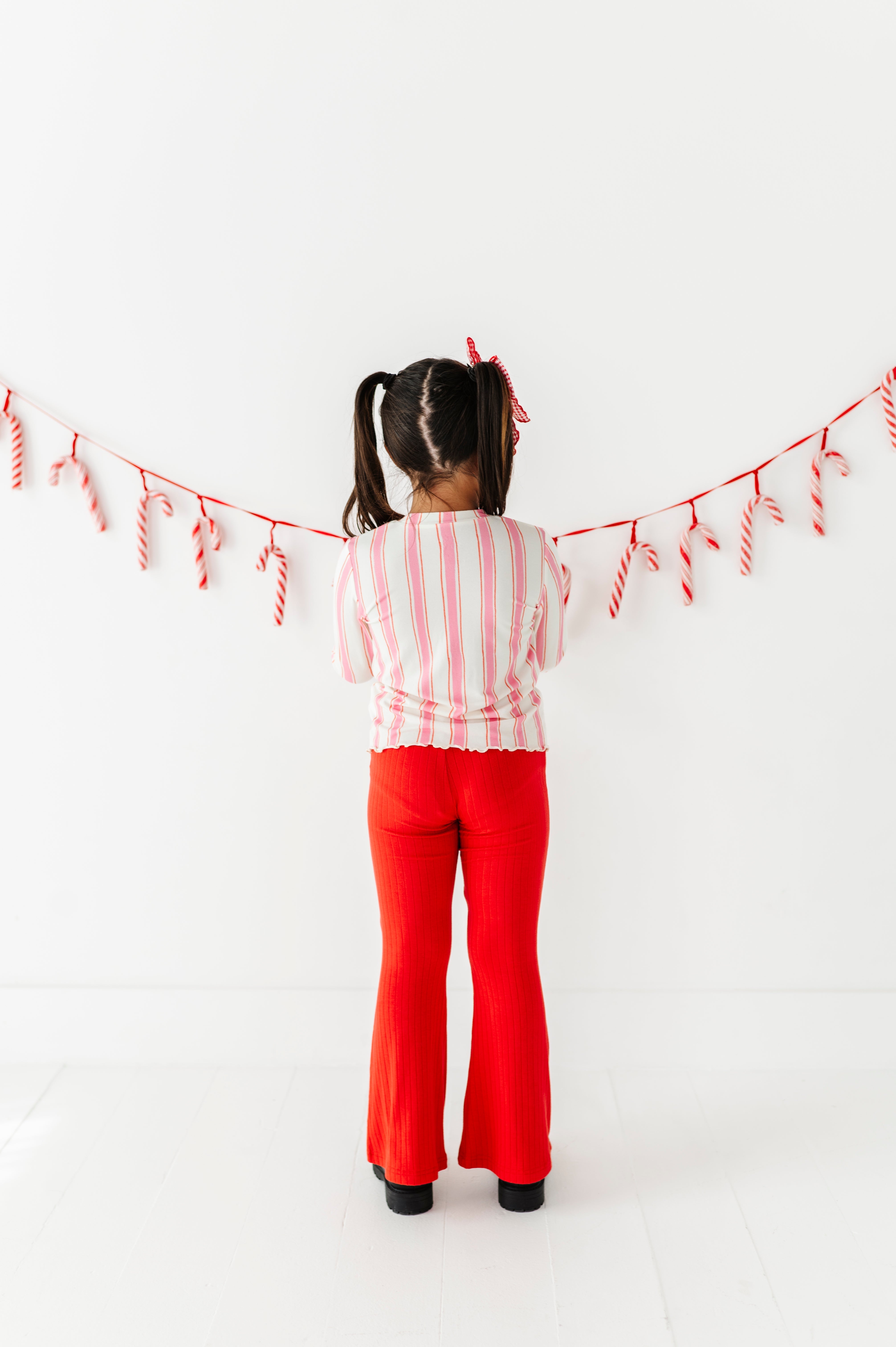 Holly Red Flare Pants | RIBBED FLARES