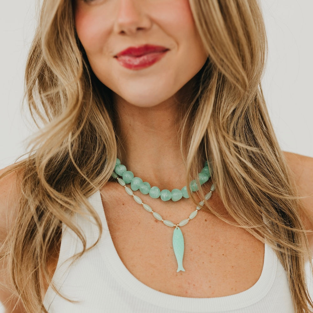 Fortune For the Fish Resin Necklace - Bexa Boutique