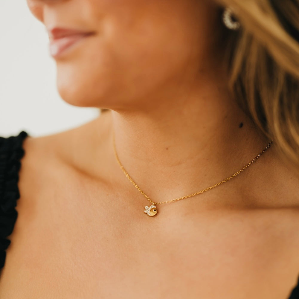Goldie Fish Necklace - WATERPROOF - Bexa Boutique