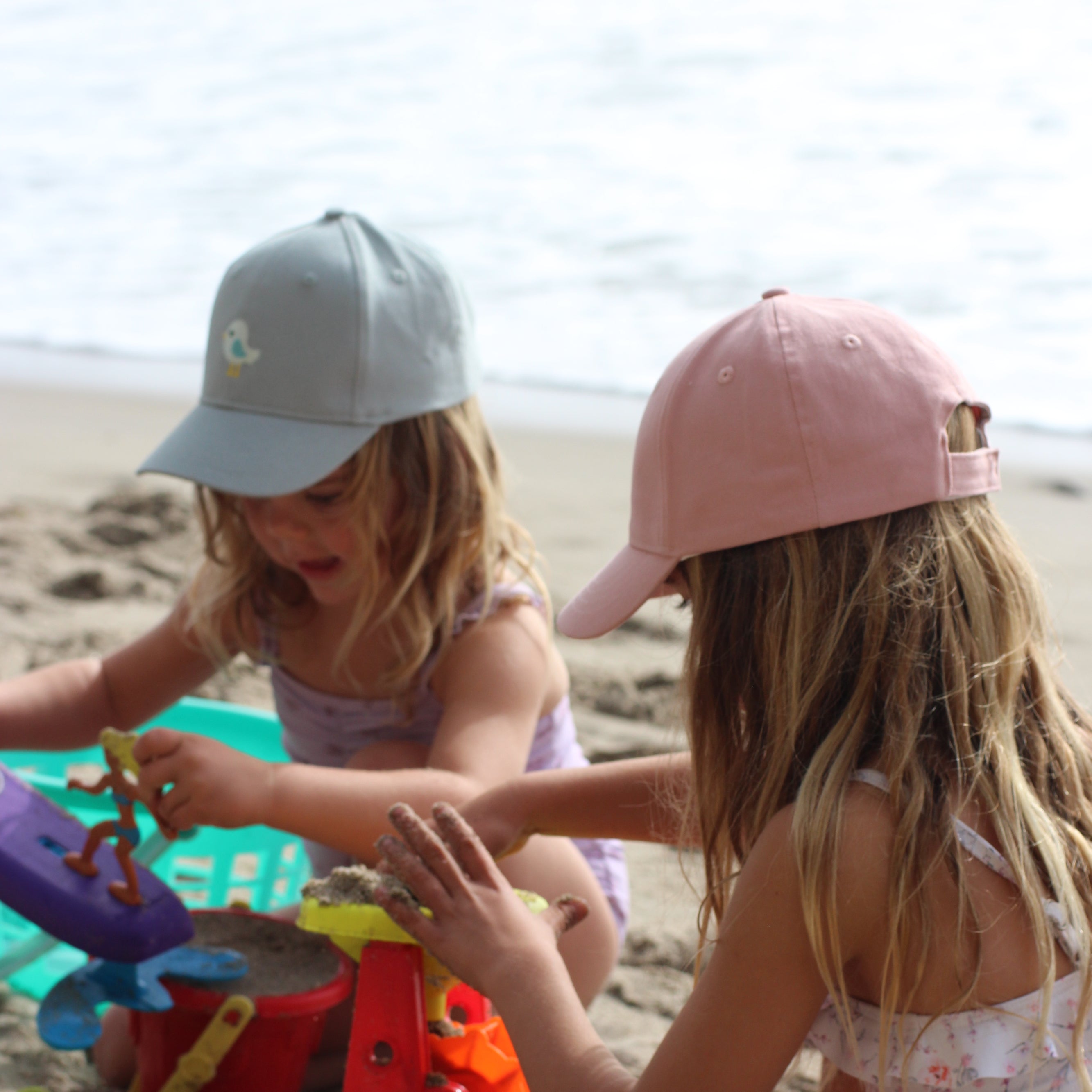 Girls Strawberry Baseball Hat, Pastel Pink, Cotton, Adjustable Sun Cap - All Ages - Baby to Youth