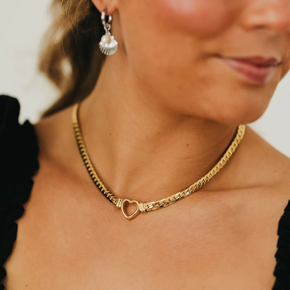Helen Heart Necklace - WATERPROOF - Gold - Bexa Boutique