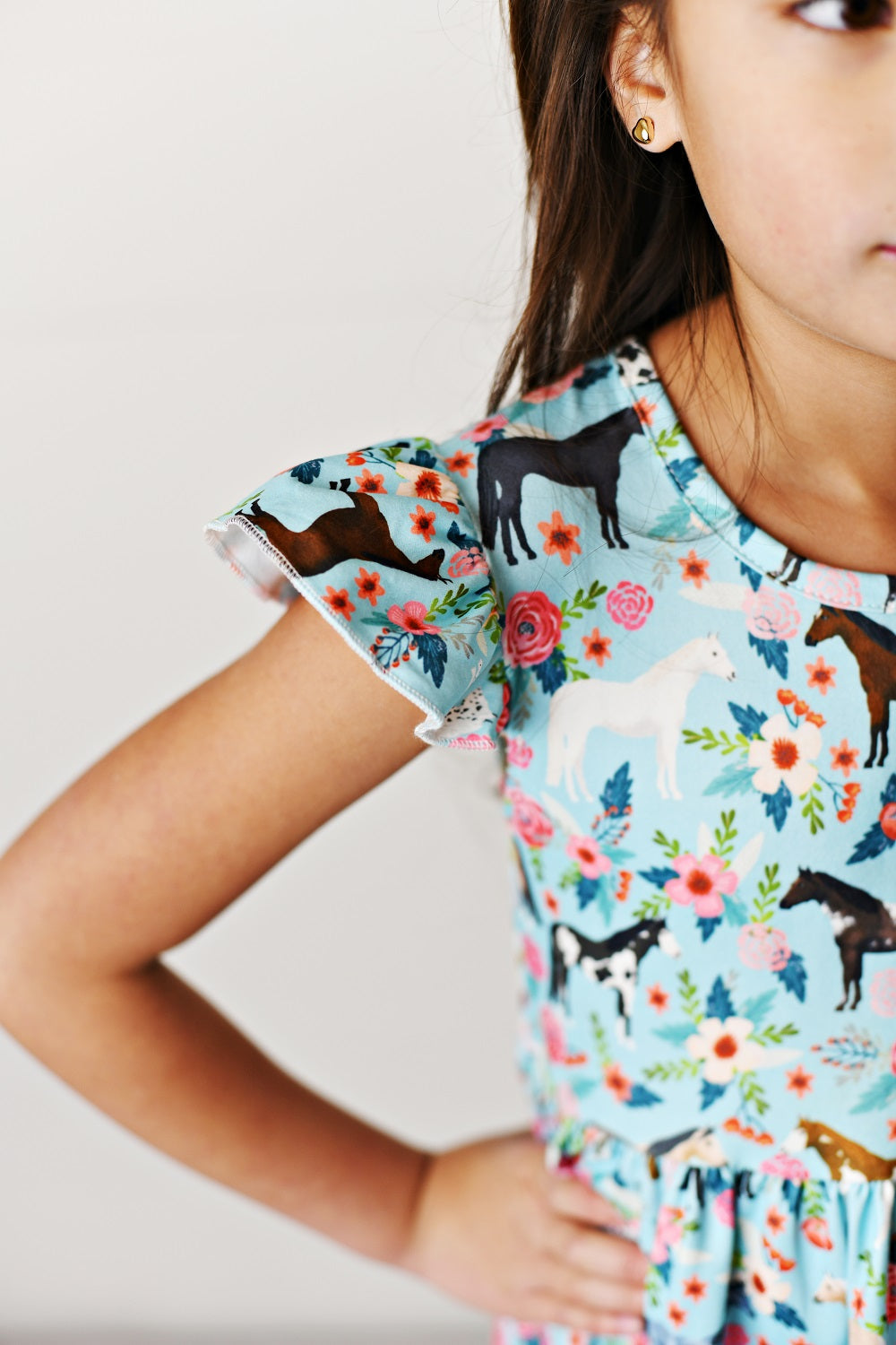 Claire Horse Flutter Dress