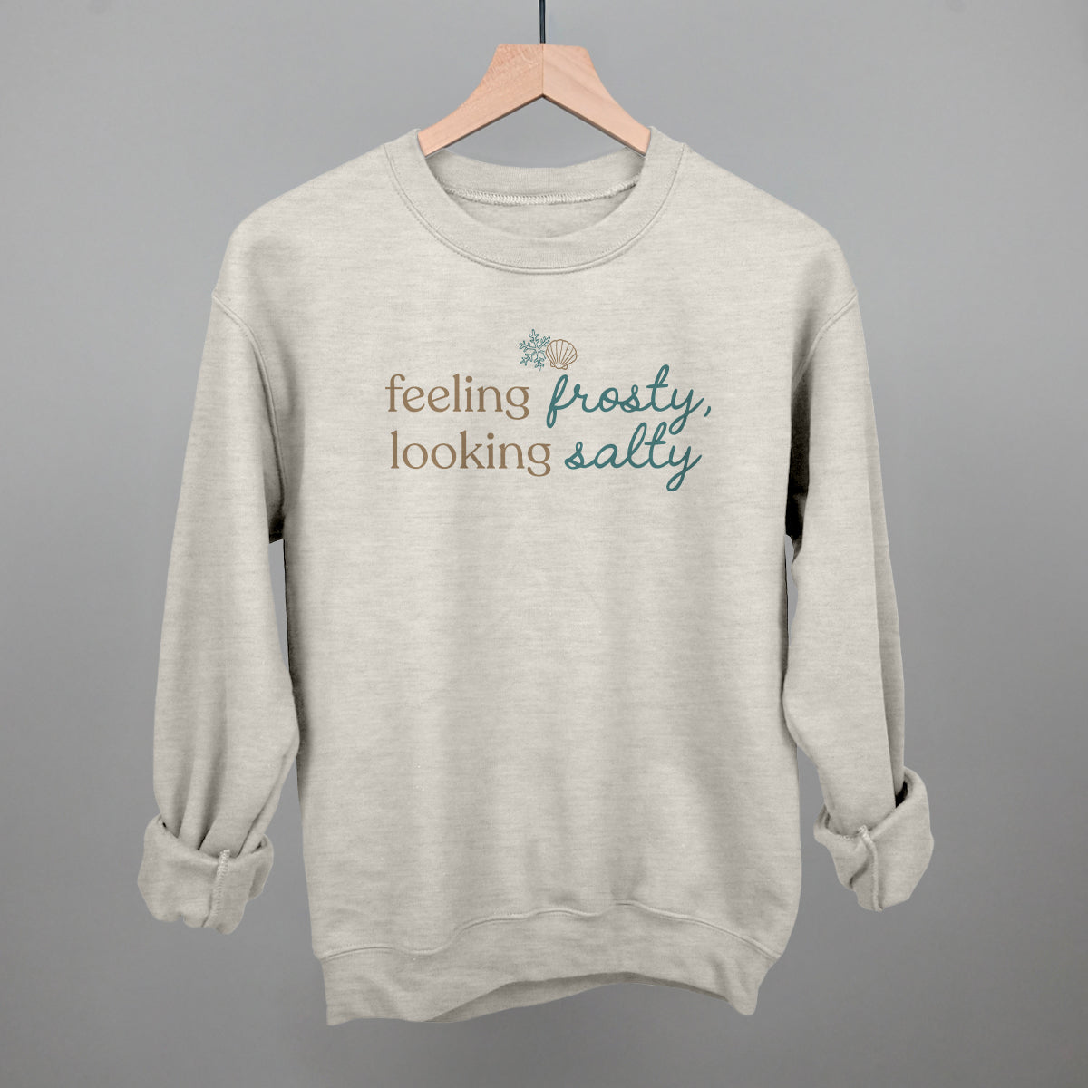 Feeling Frosty, Looking Salty - Oversized Terry Poncho, Tapioca - Bexa Boutique