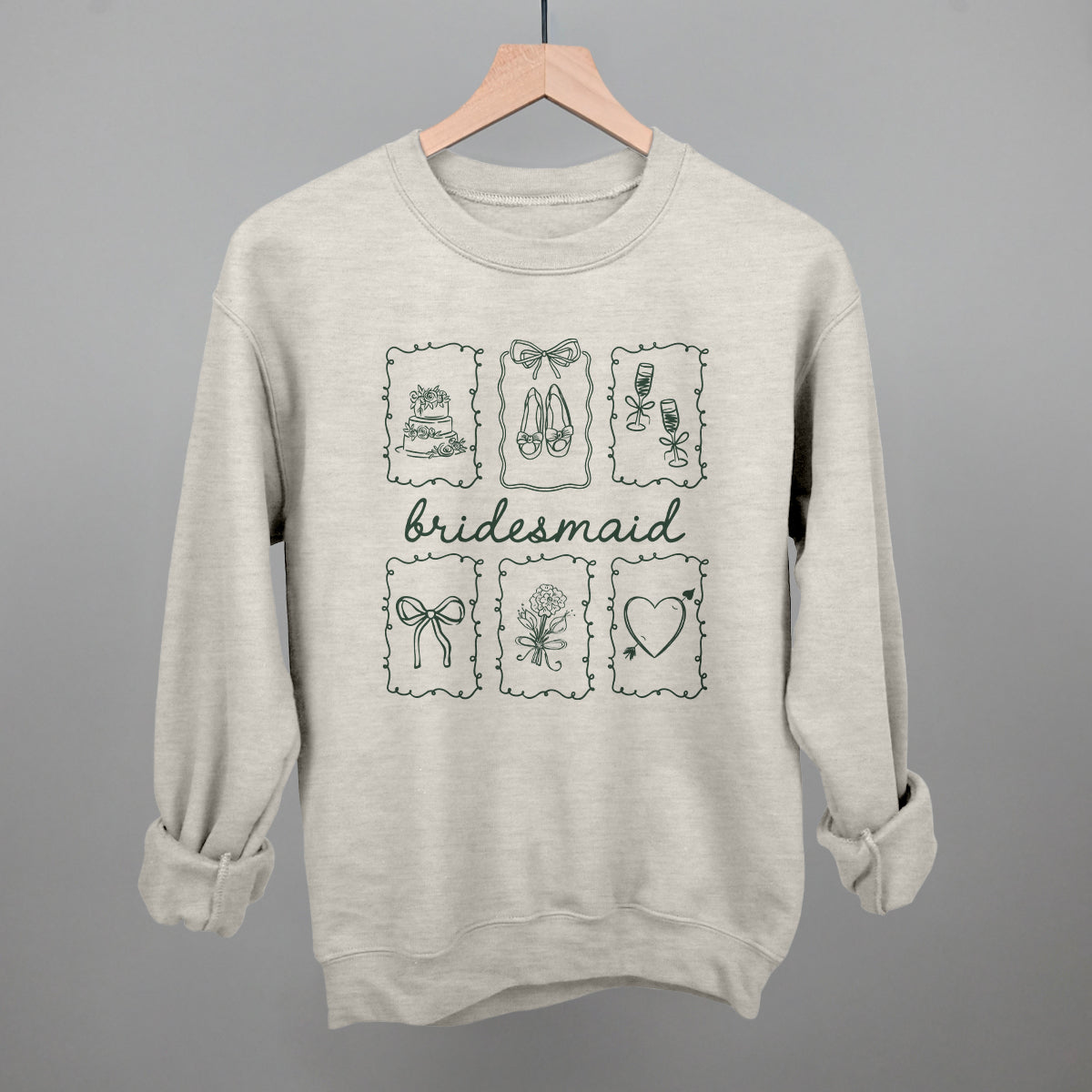 Bridesmaid Doodles - Sweatshirt, Oatmeal - Bexa Boutique