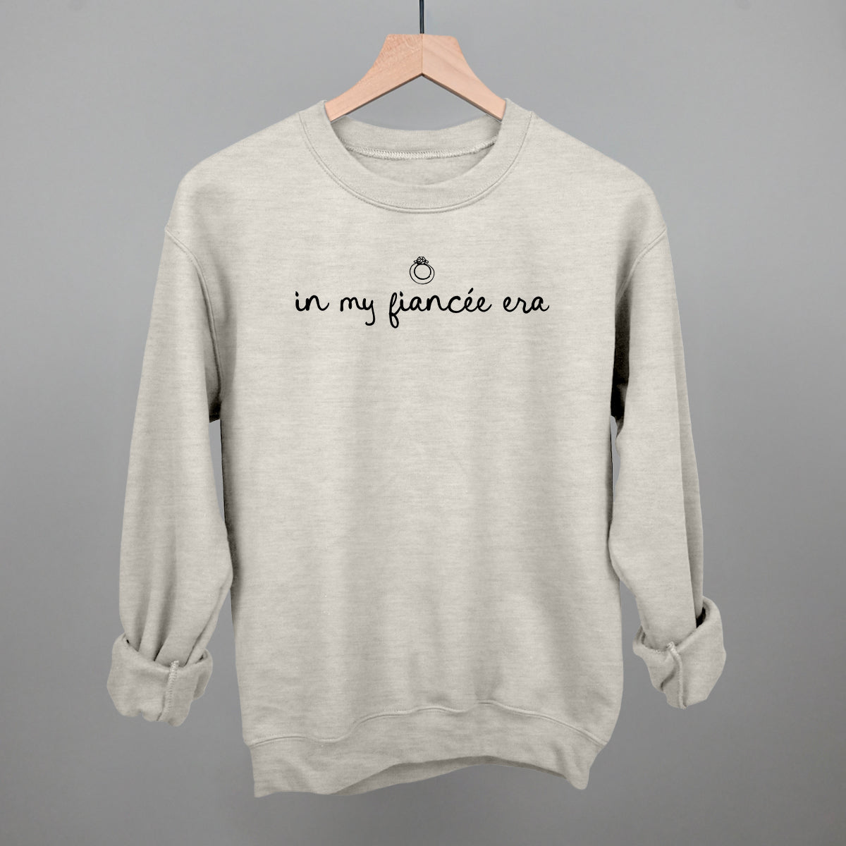 In My Fiancee Era - Oversized Boxy Crew, Bone - Bexa Boutique