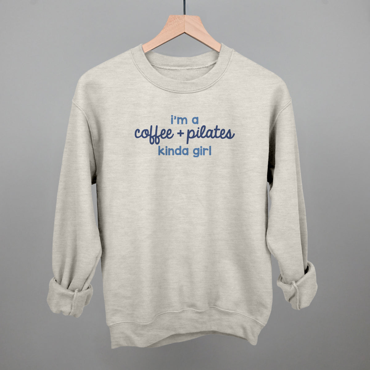 I'm A Coffee + Pilates Kinda Girl - Oversized Terry Poncho, Nantucket Breeze - Bexa Boutique