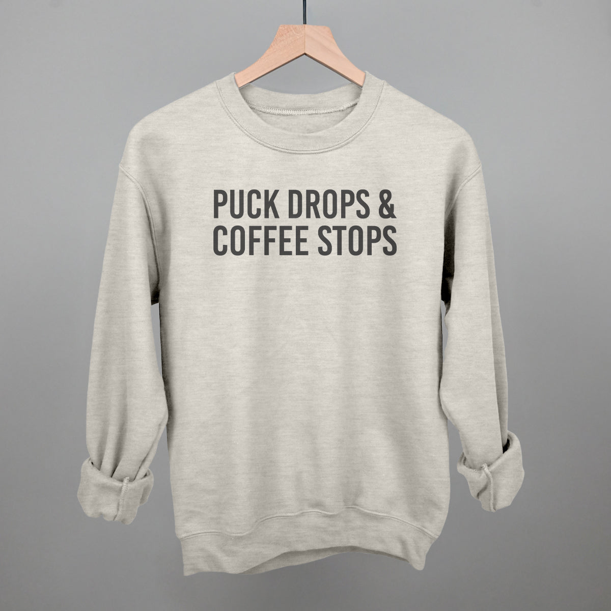 Puck Drops & Coffee Stops - Oversized Boxy Crew, Nantucket Breeze - Bexa Boutique