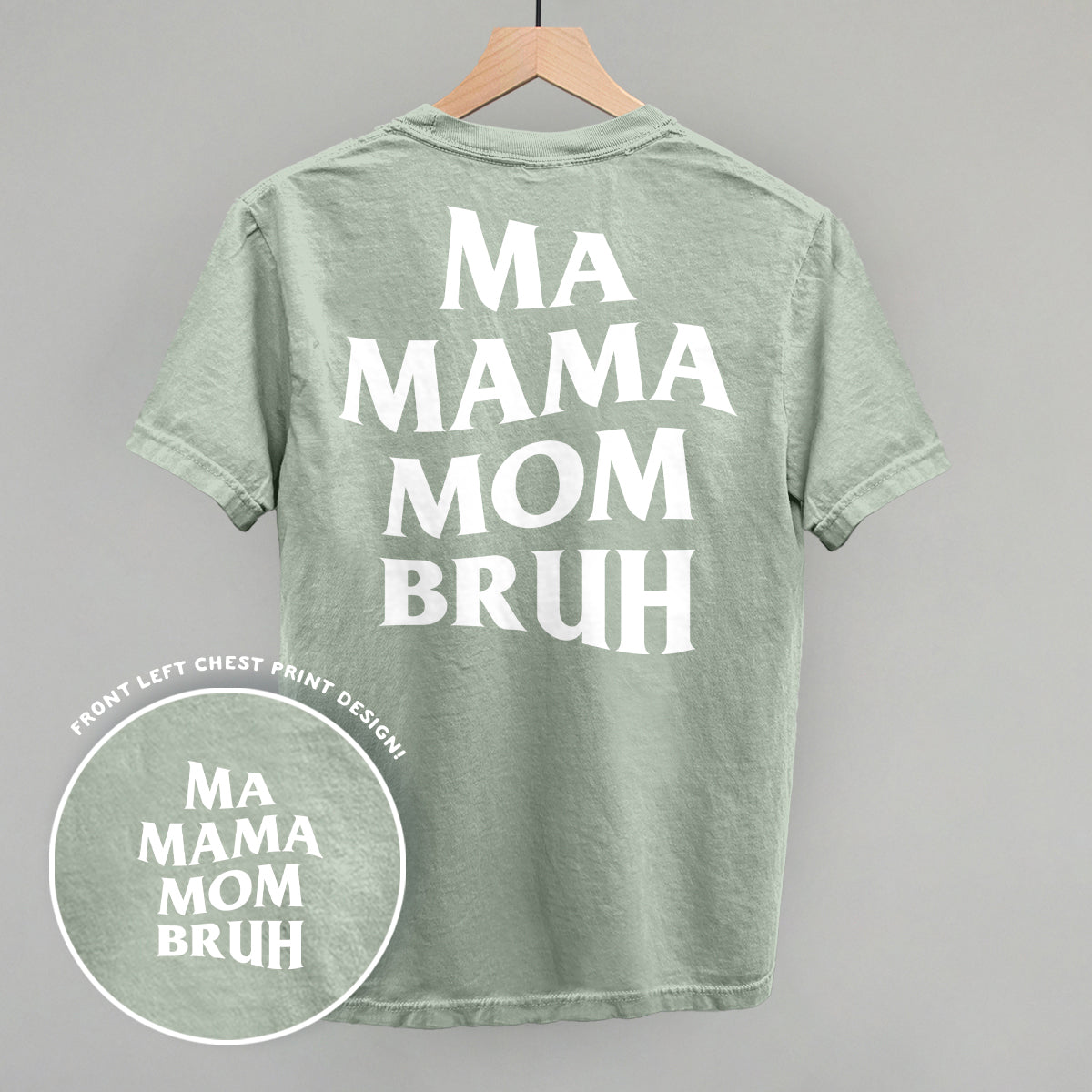 Ma Mama Mom Bruh (White) (Back Print) - Sweatshirt, Indigo Blue - Bexa Boutique