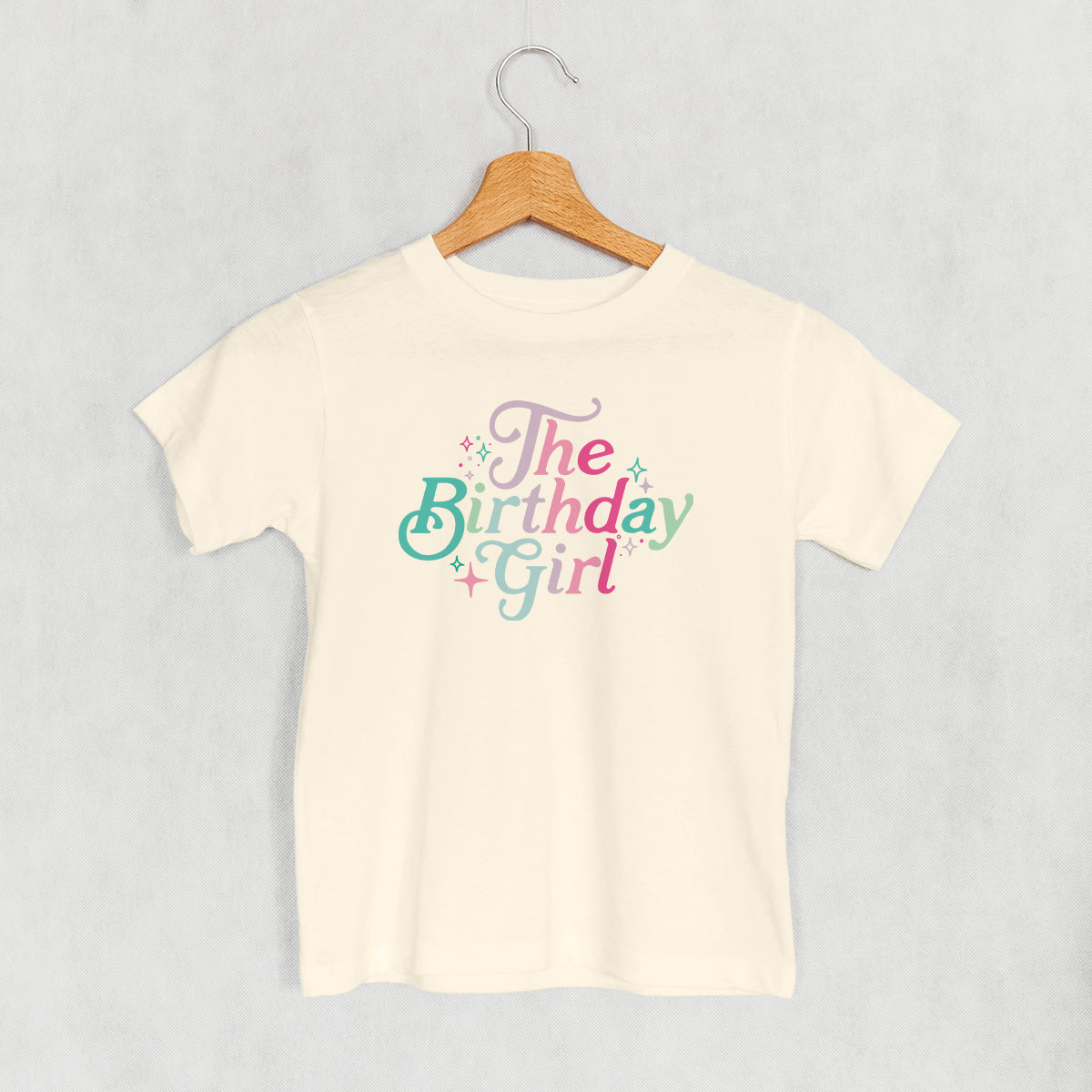 The Birthday Girl Sparkles (Kids) - Toddler Tee, Natural - Bexa Boutique