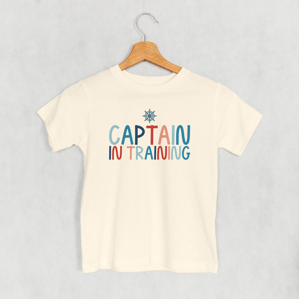 Captain In Training (Kids) - Toddler Tee, Natural - Bexa Boutique