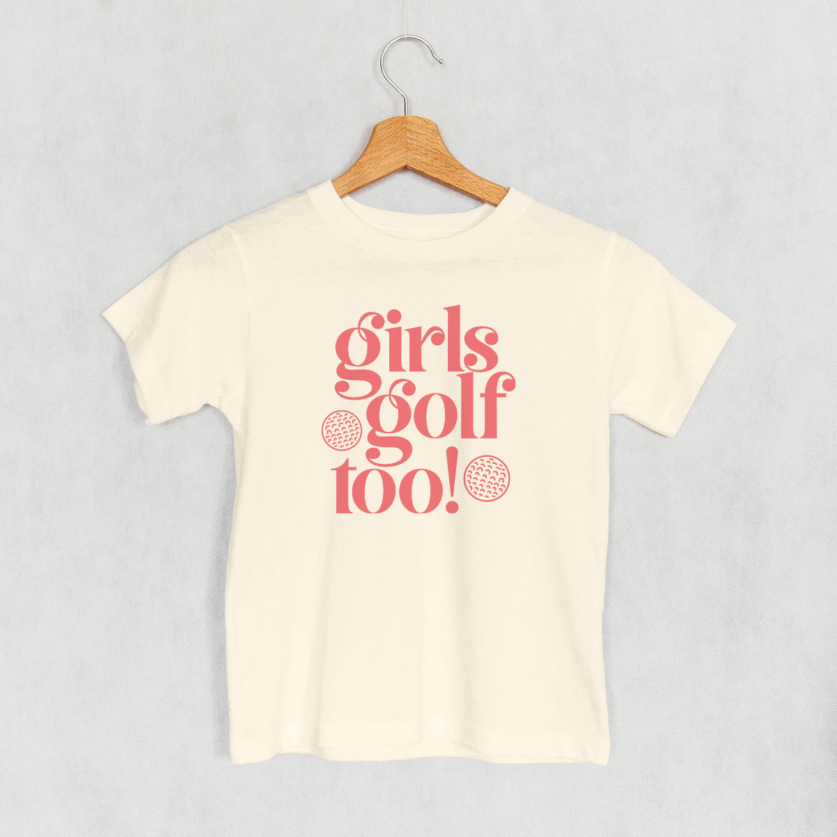 Girls Golf Too (Kids) - Toddler Tee, Pink - Bexa Boutique