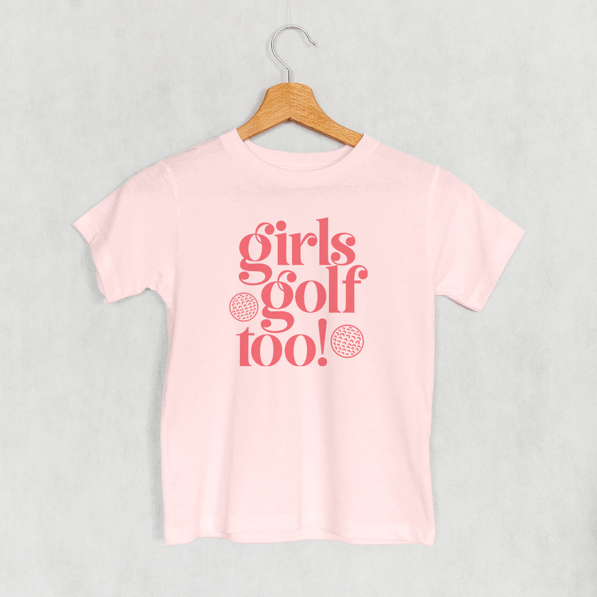 Girls Golf Too (Kids) - Toddler Tee, Pink - Bexa Boutique