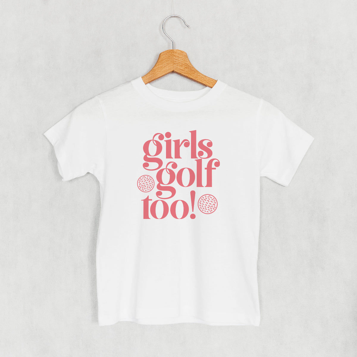 Girls Golf Too (Kids) - Toddler Tee, Pink - Bexa Boutique