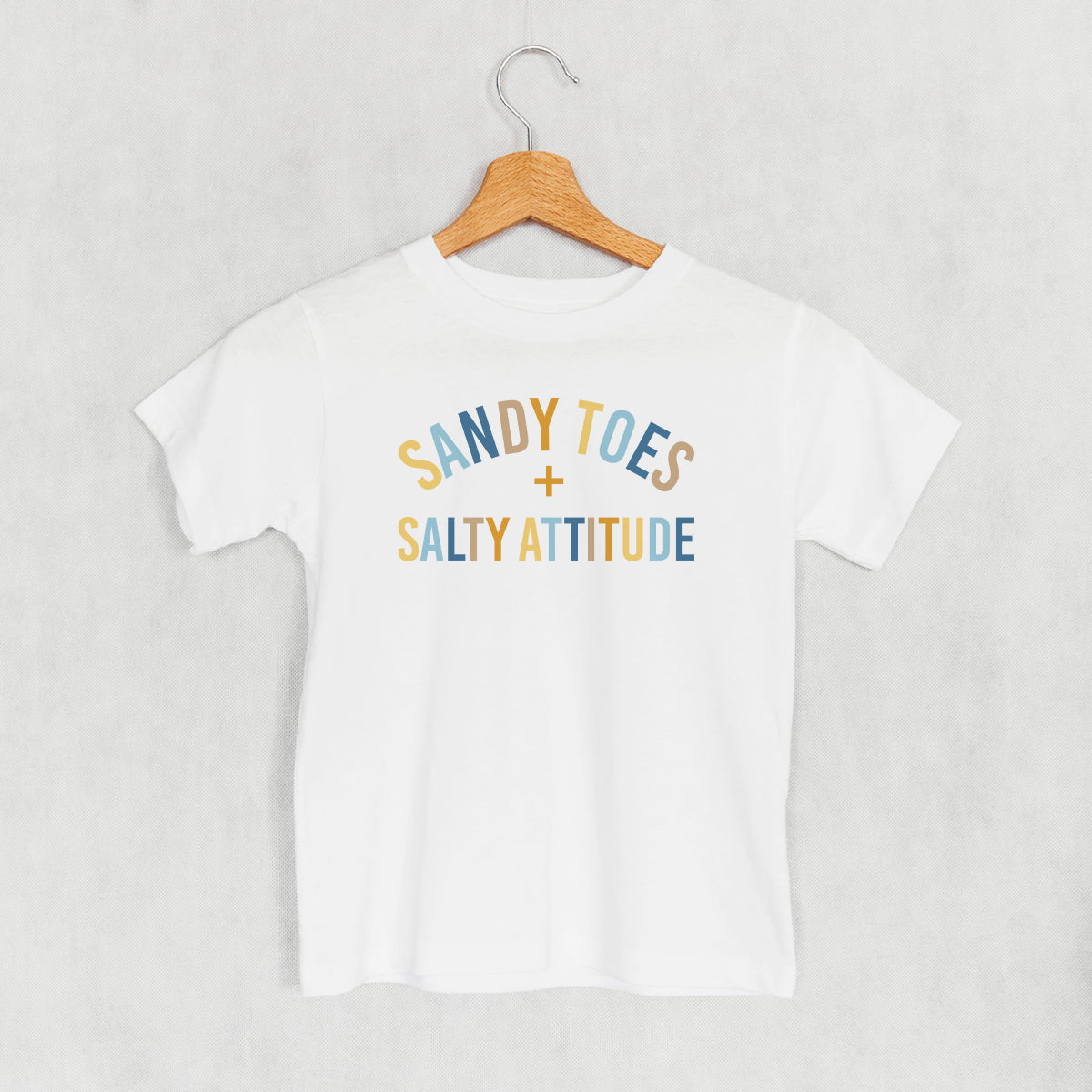 Sandy Toes + Salty Attitude (Kids) - Toddler Tee, Natural - Bexa Boutique