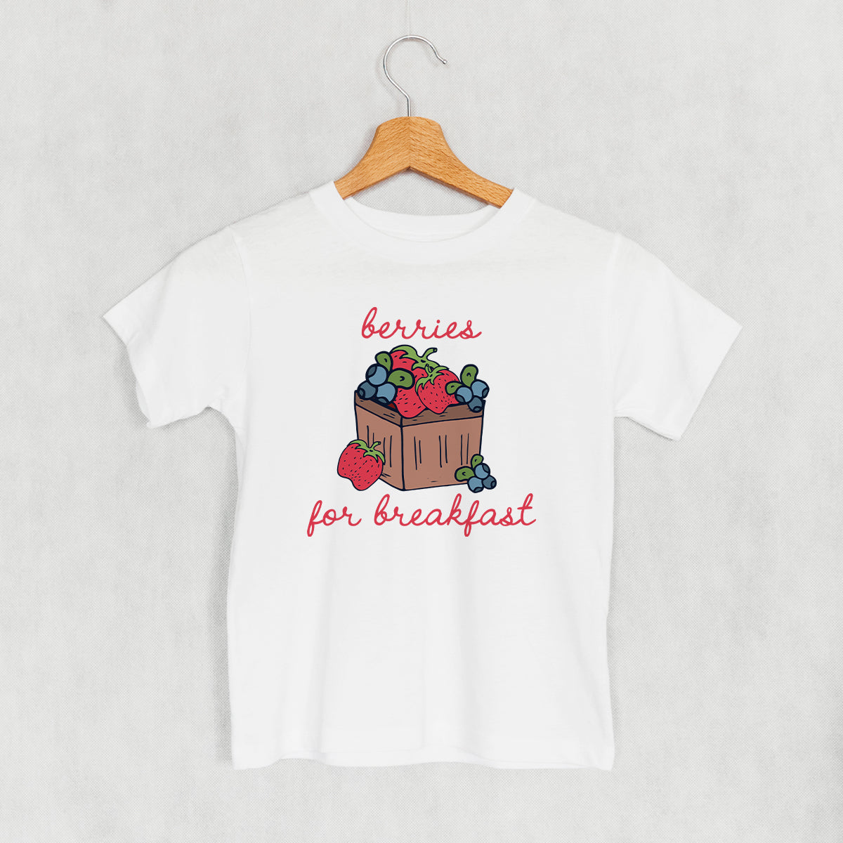 Berries For Breakfast (Kids) - Toddler Tee, Pink - Bexa Boutique
