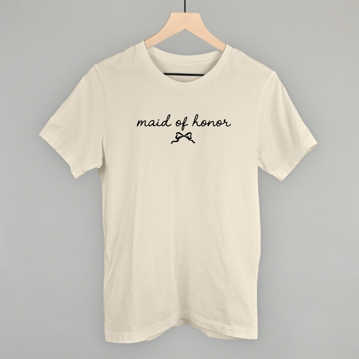 Maid Of Honor Bow + Script - Comfort Colors Tee, Blossom - Bexa Boutique