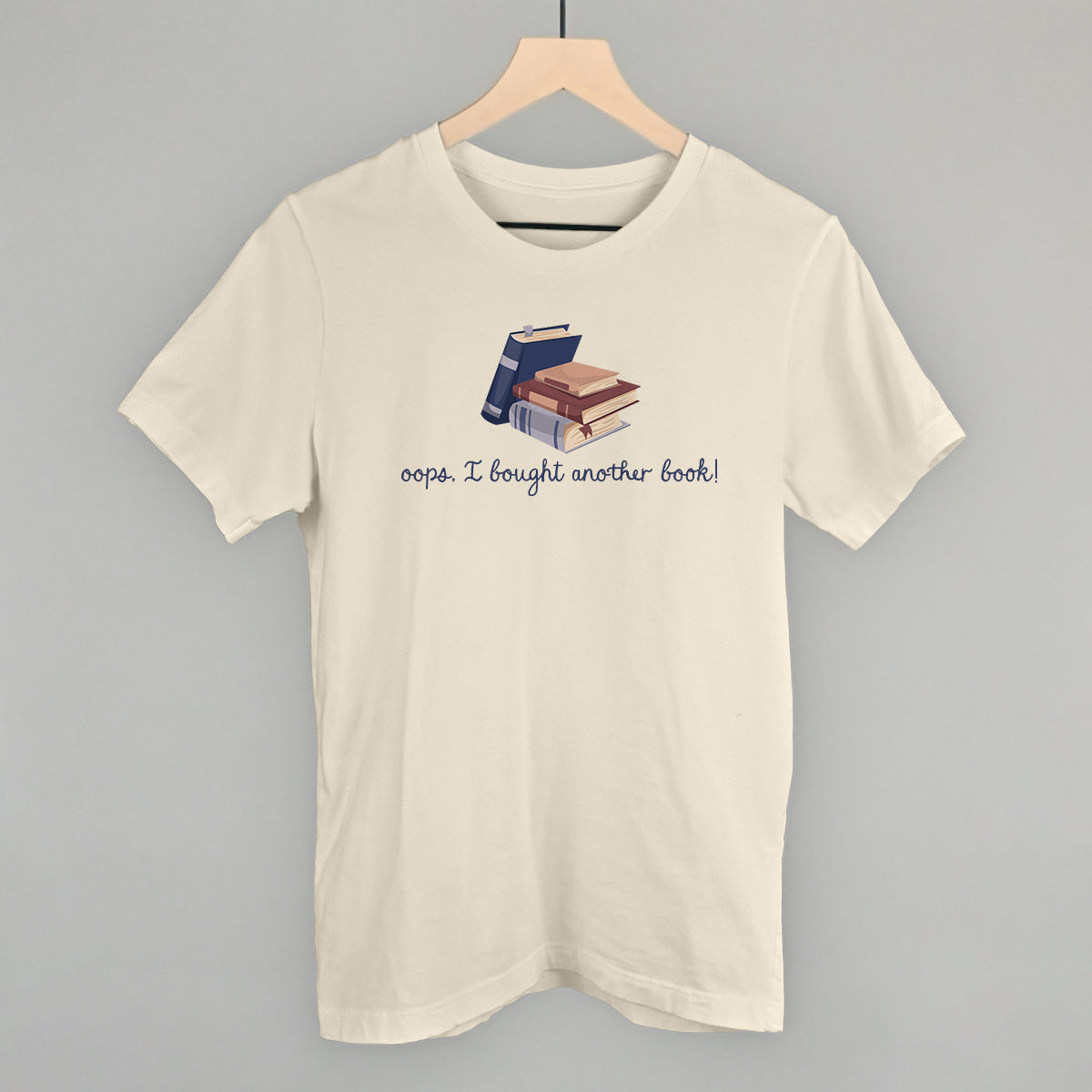 Oops, I Bought Another Book - Oversized Boxy Crew, Bone - Bexa Boutique