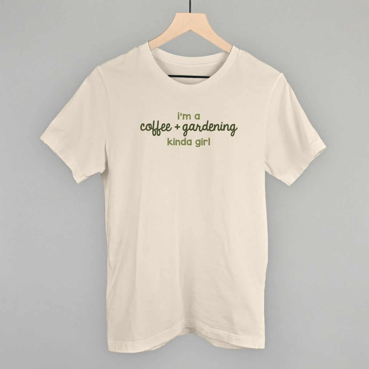 I'm A Coffee + Gardening Kinda Girl - Tee, Natural - Bexa Boutique